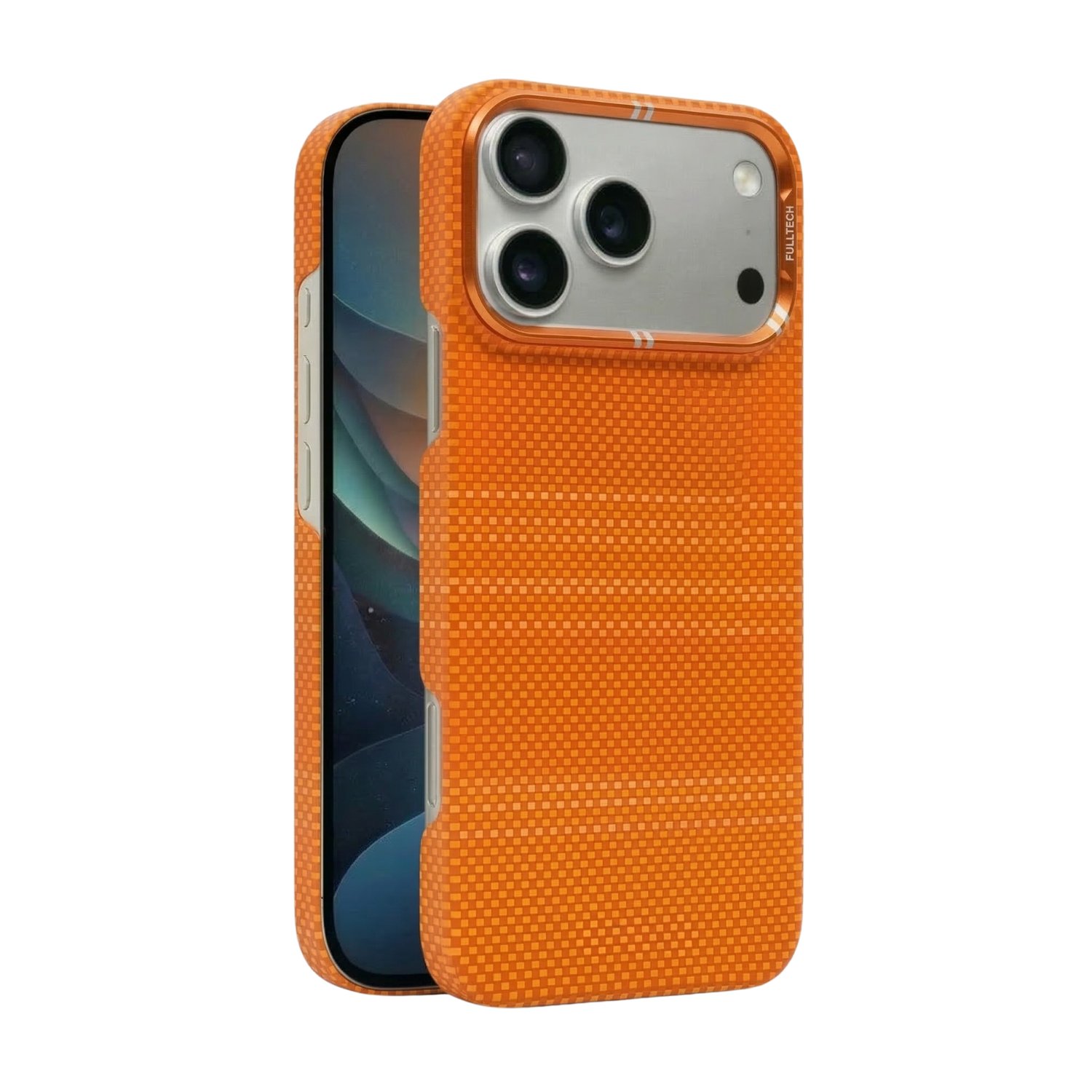 Fulltech PC1 iPhone 17 Pro Max Magsafe Karbon Tasarım Kılıf - Orange