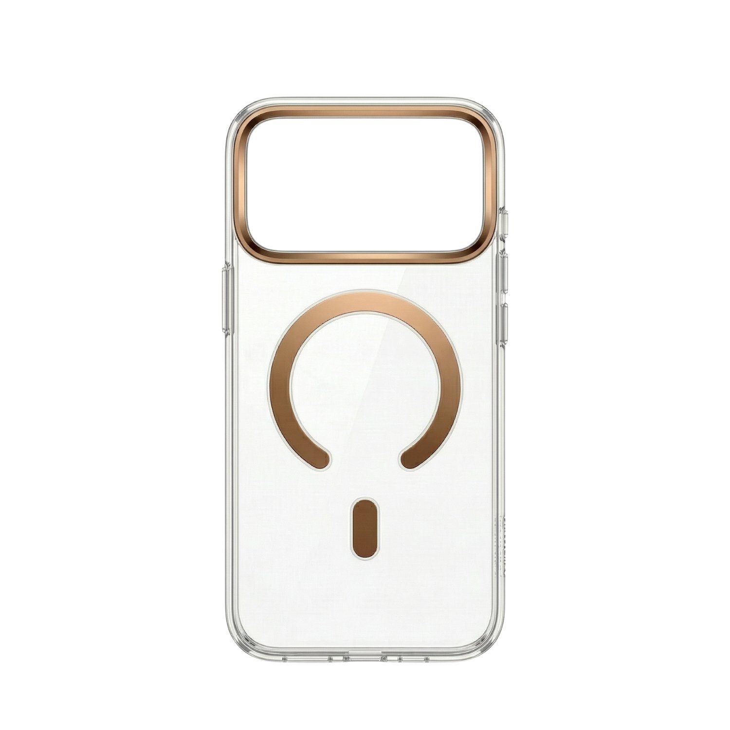 Fulltech PC3 iPhone 17 Pro Max Magsafe Karbon Tasarım Kılıf - Şeffaf Desert Gold