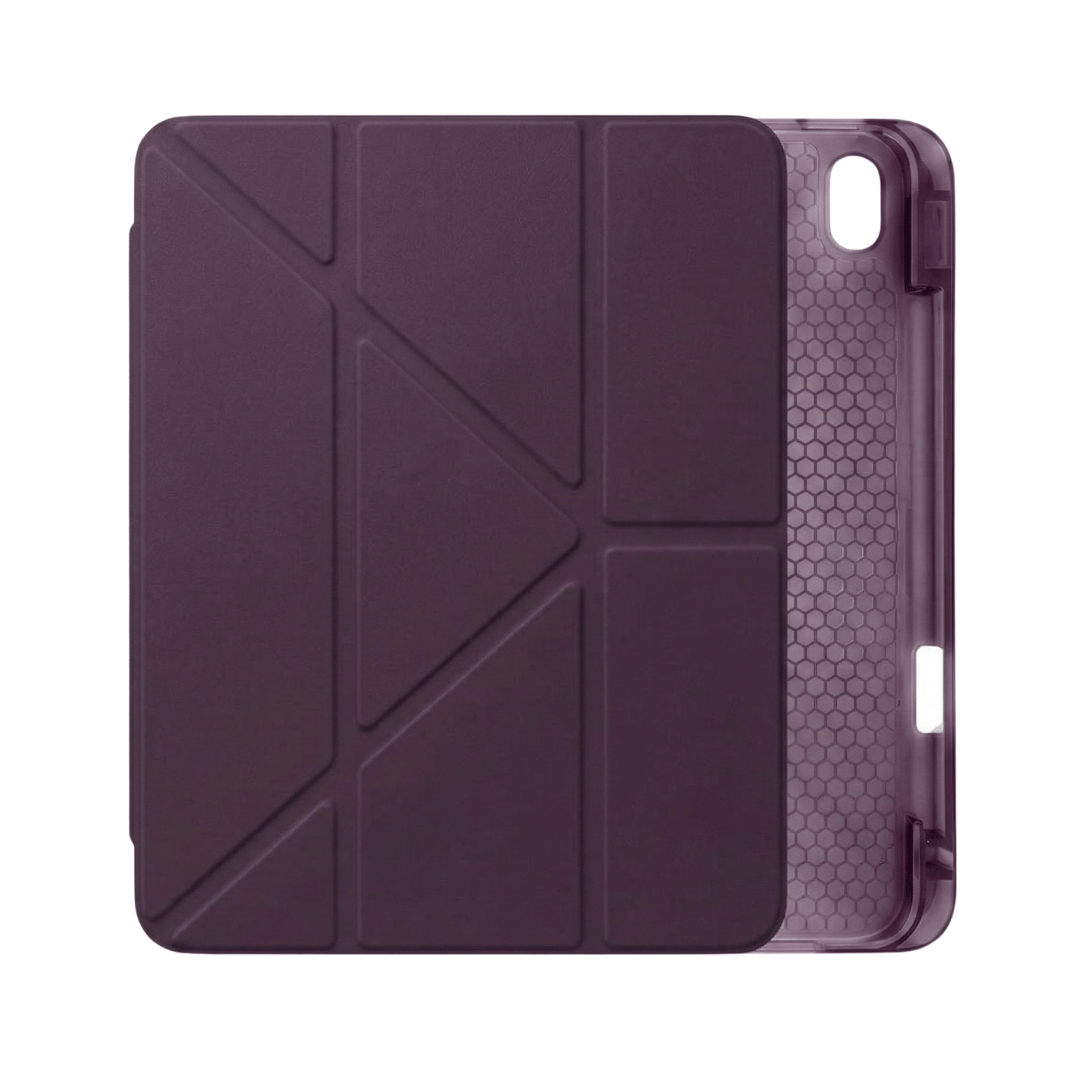 PS iPad A16 / 10.9 (10. nesil) Tri Folding Standlı Kılıf - Damson