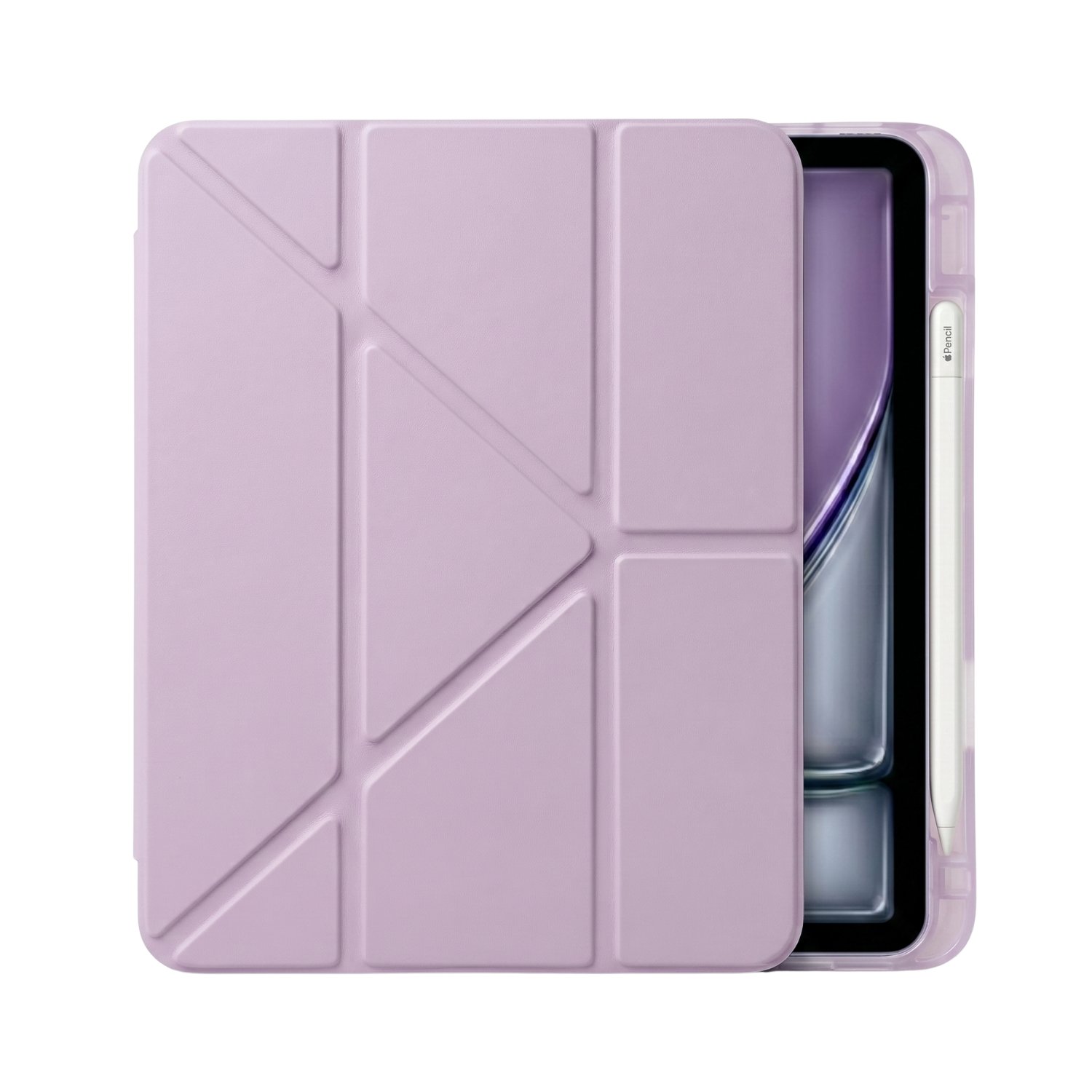 PS iPad Air 11 inç (M4)/(M3)/(M2) Tri Folding Standlı Kılıf - Lila