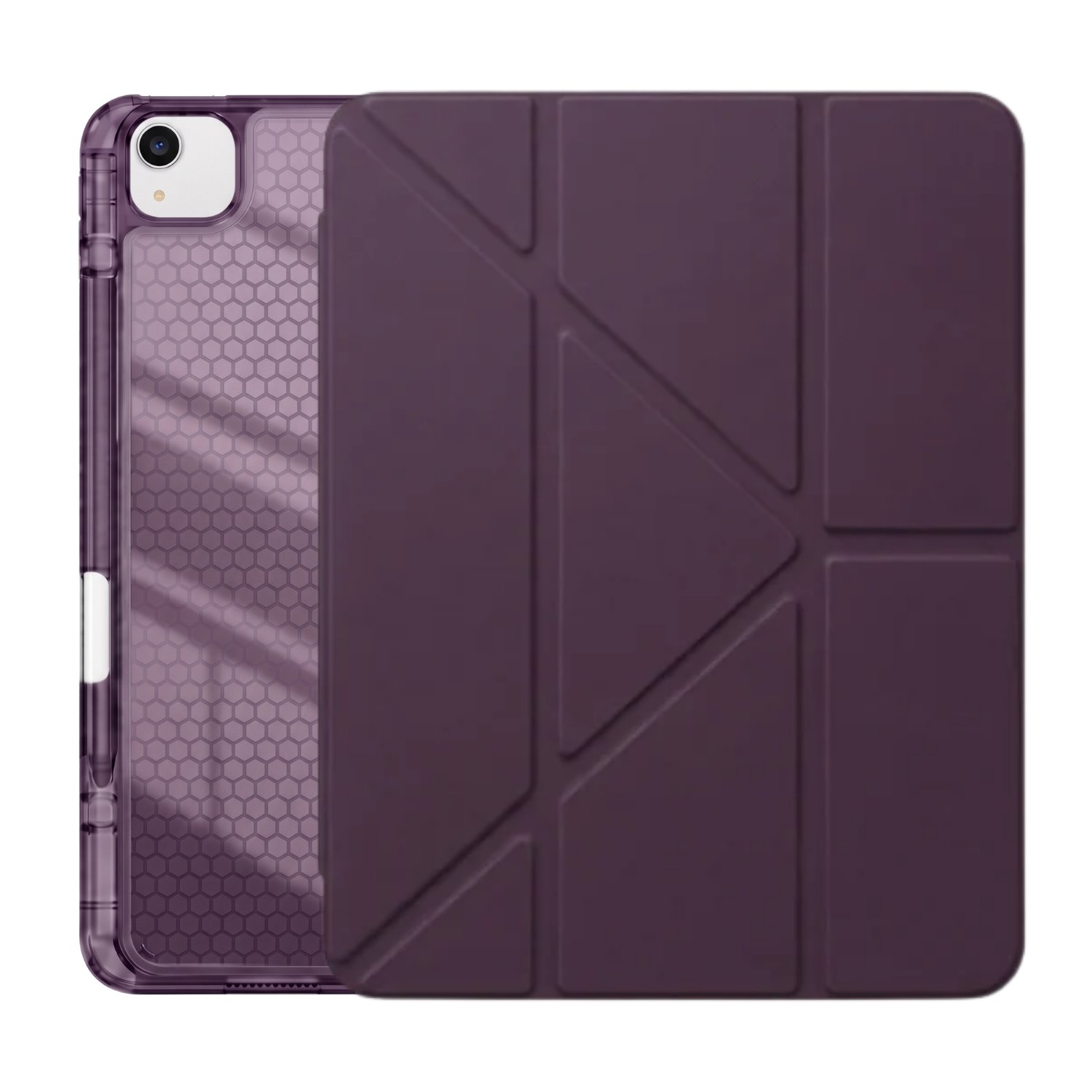 PS iPad Air 13 inç (M4)/(M3)/(M2) Tri Folding Standlı Kılıf - Damson