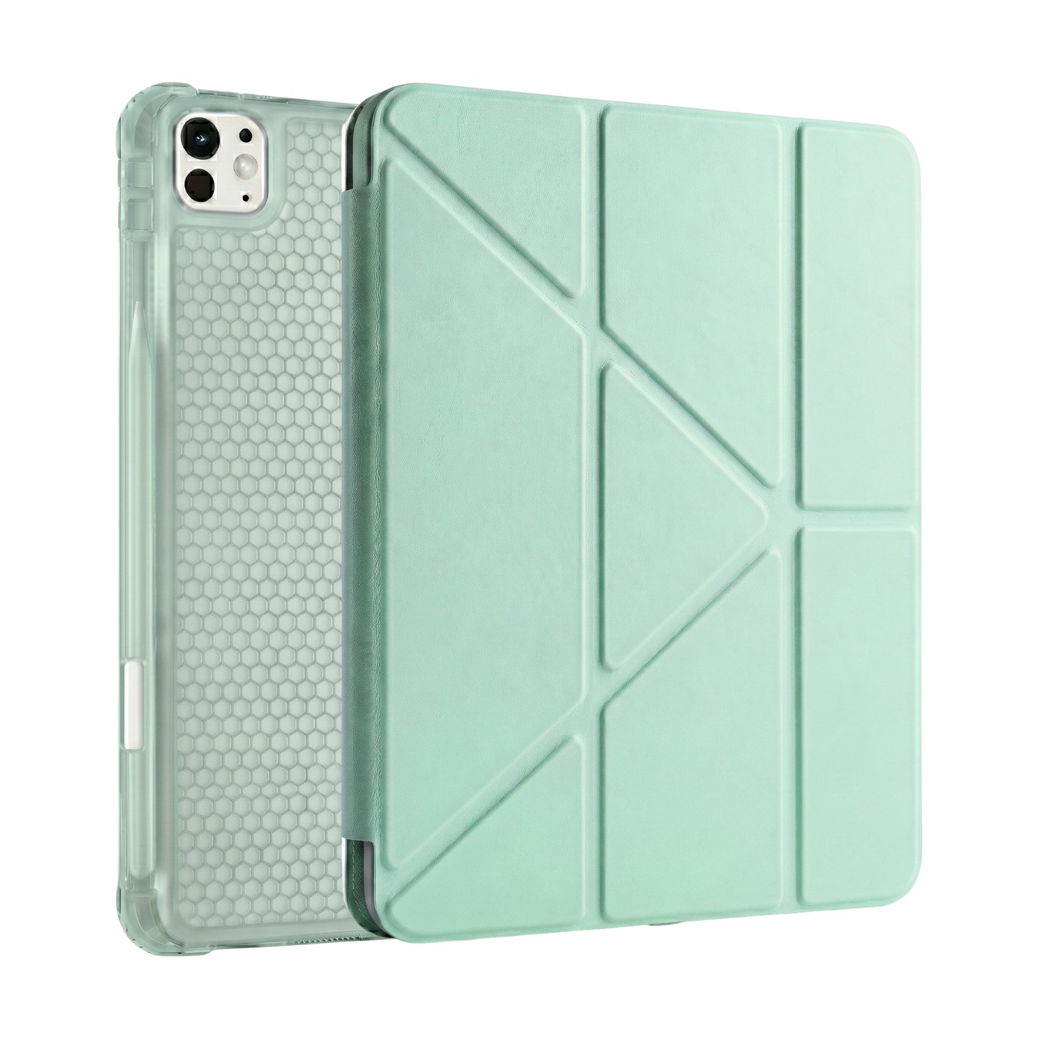 PS iPad Pro 11 inç (M5)/(M4) Tri Folding Standlı Kılıf - Yeşil