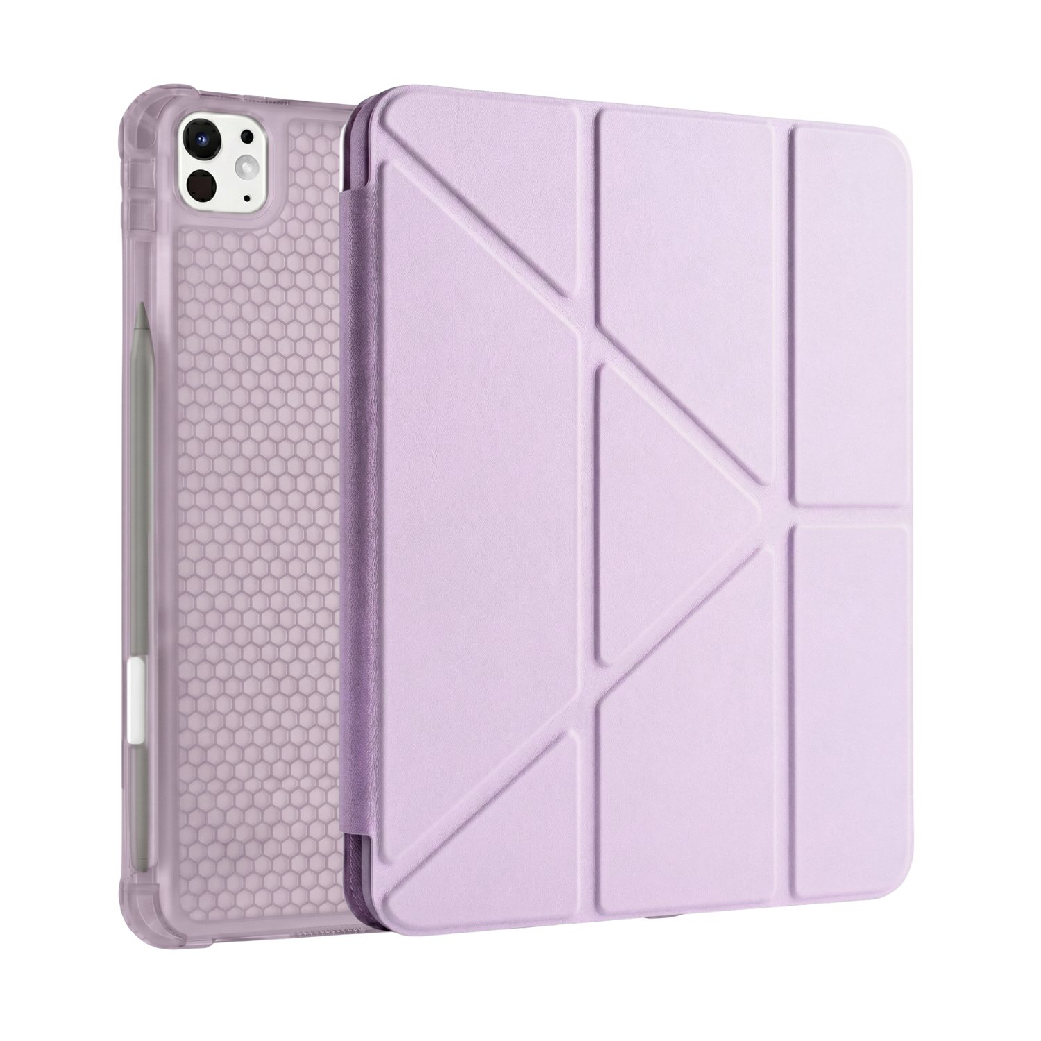 PS iPad Pro 11 inç (M5)/(M4) Tri Folding Standlı Kılıf - Lila