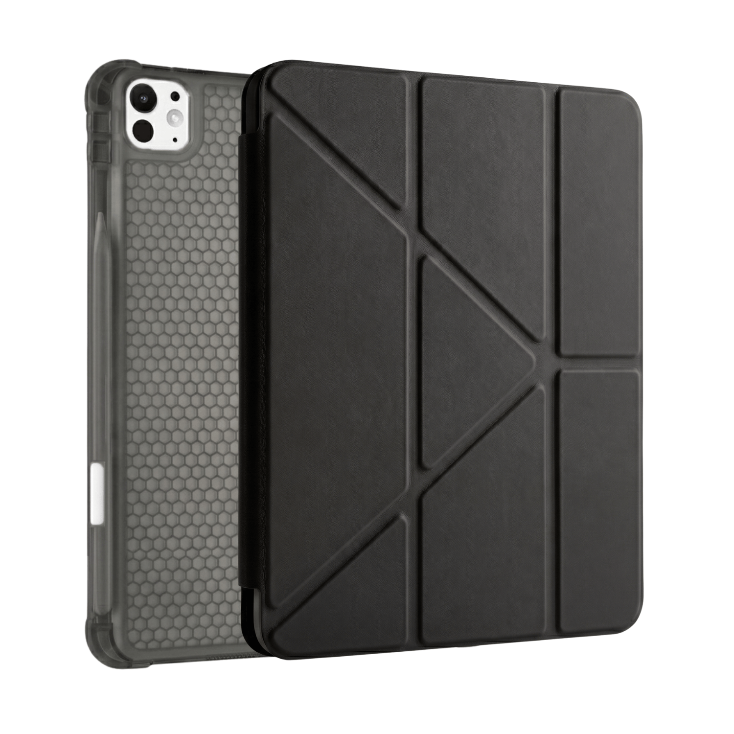 PS iPad Pro 11 inç (M5)/(M4) Tri Folding Standlı Kılıf - Siyah