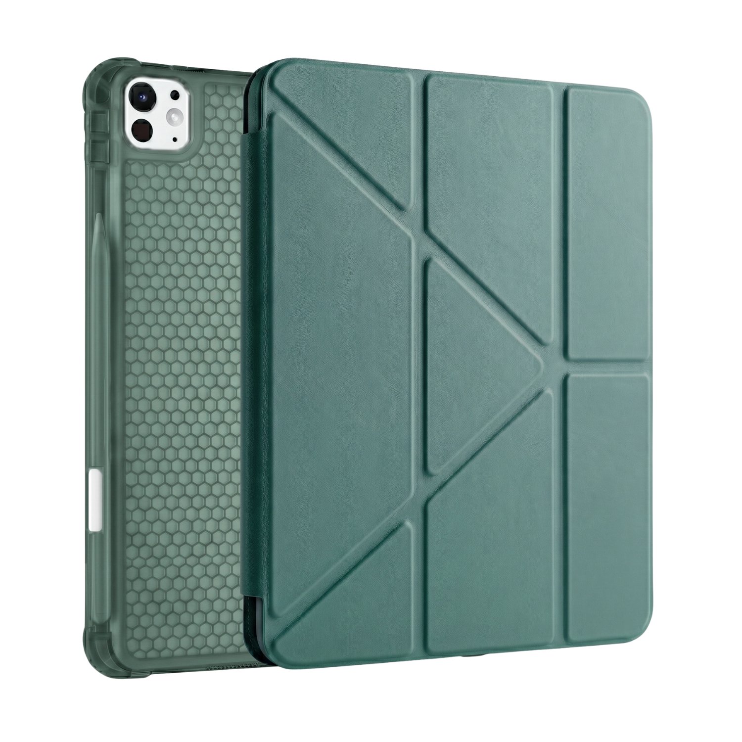 PS iPad Pro 11 inç (M5)/(M4) Tri Folding Standlı Kılıf - Haki