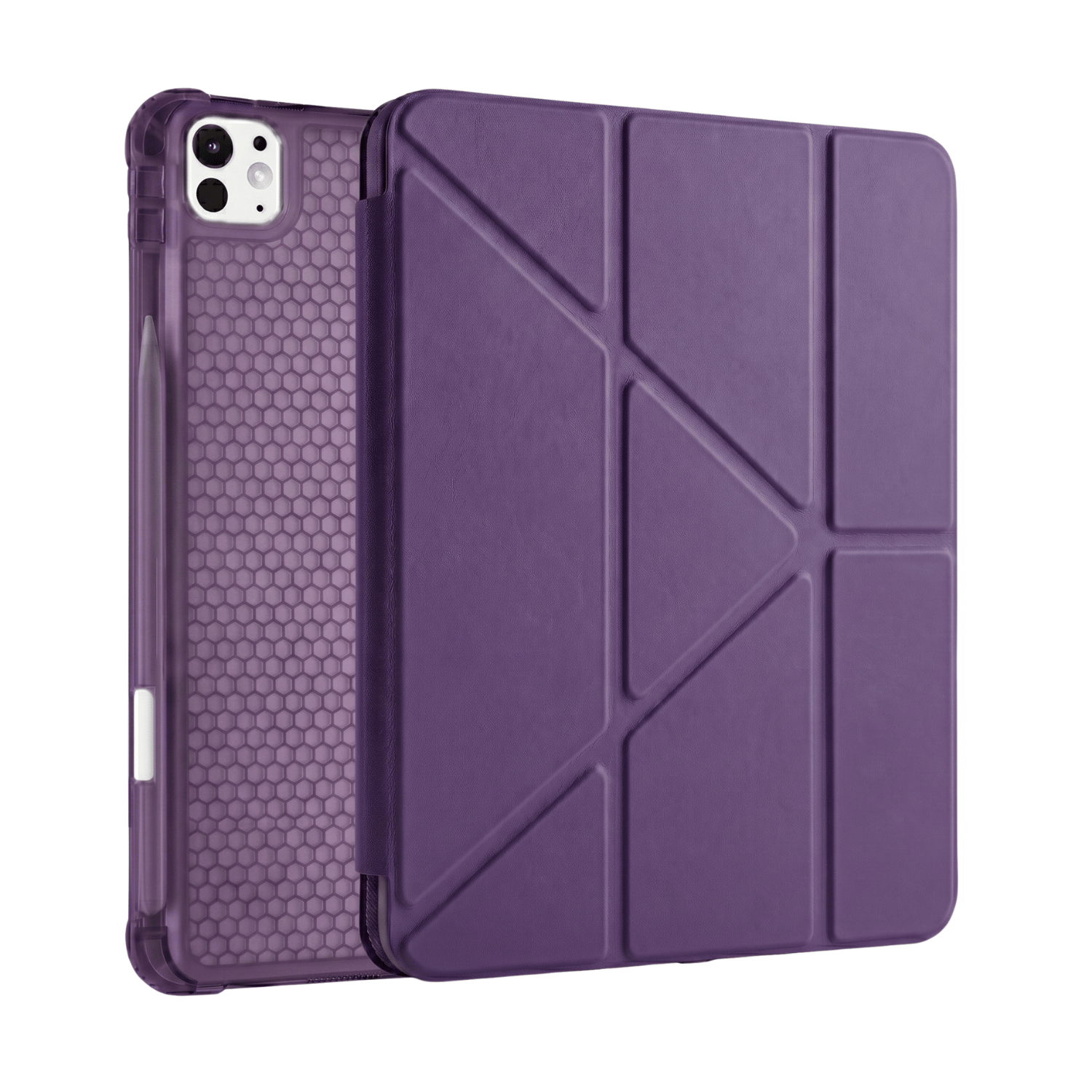 PS iPad Pro 11 inç (M5)/(M4) Tri Folding Standlı Kılıf - Mor