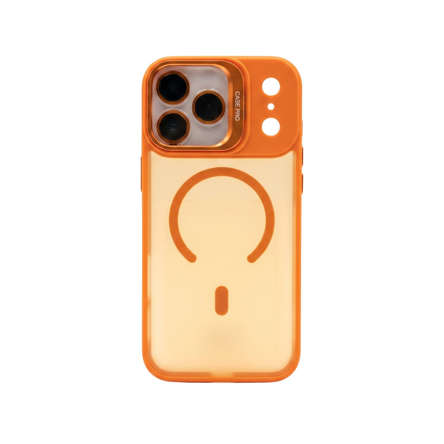 PS iPhone 17 Pro Max Standlı ve Lens Koruyucu Hediyeli Rote Serisi Magsafe Kılıf  - Turuncu