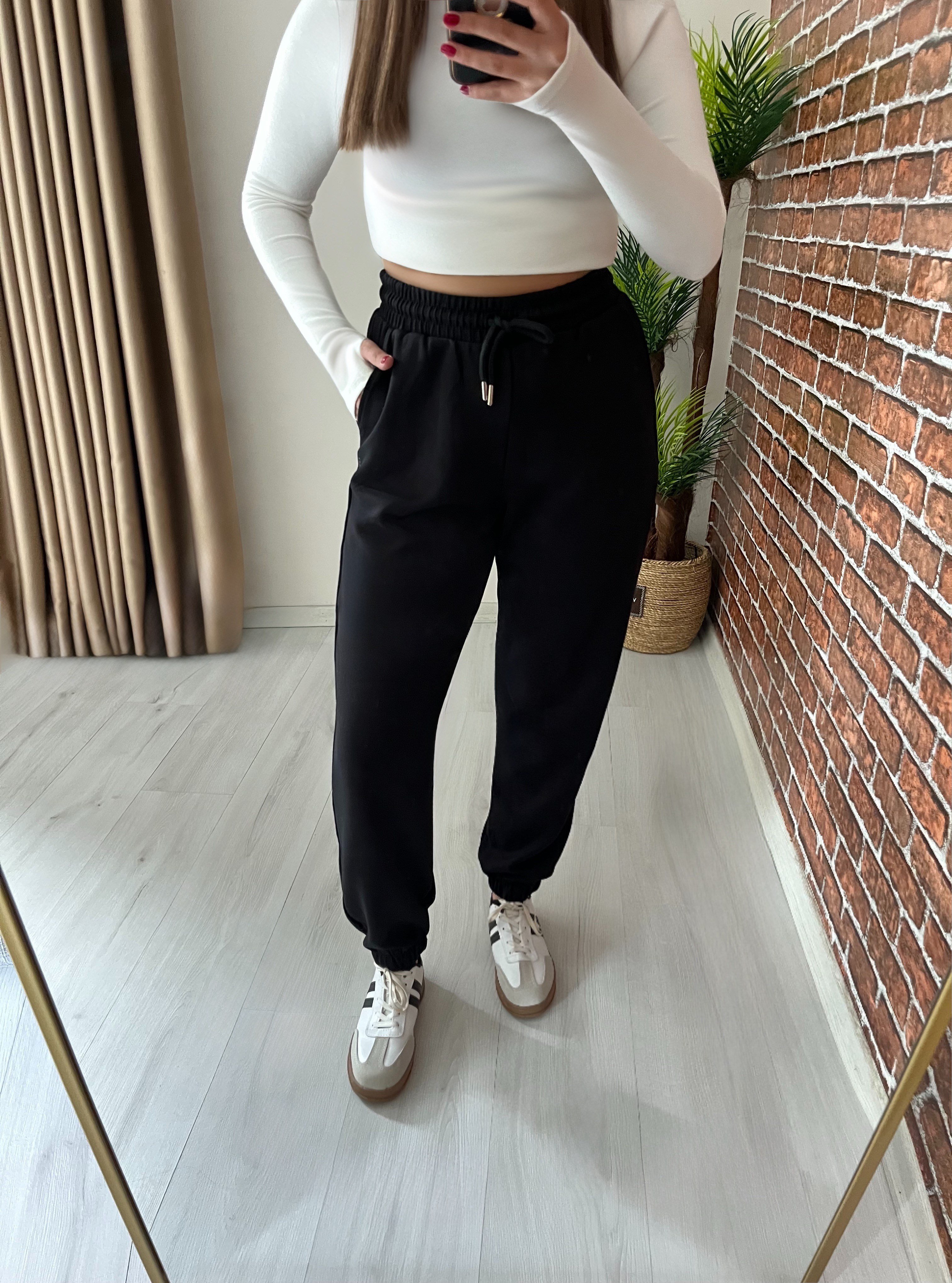 Oysho Modal Kumaş Jogger Eşofman Altı Siyah 
