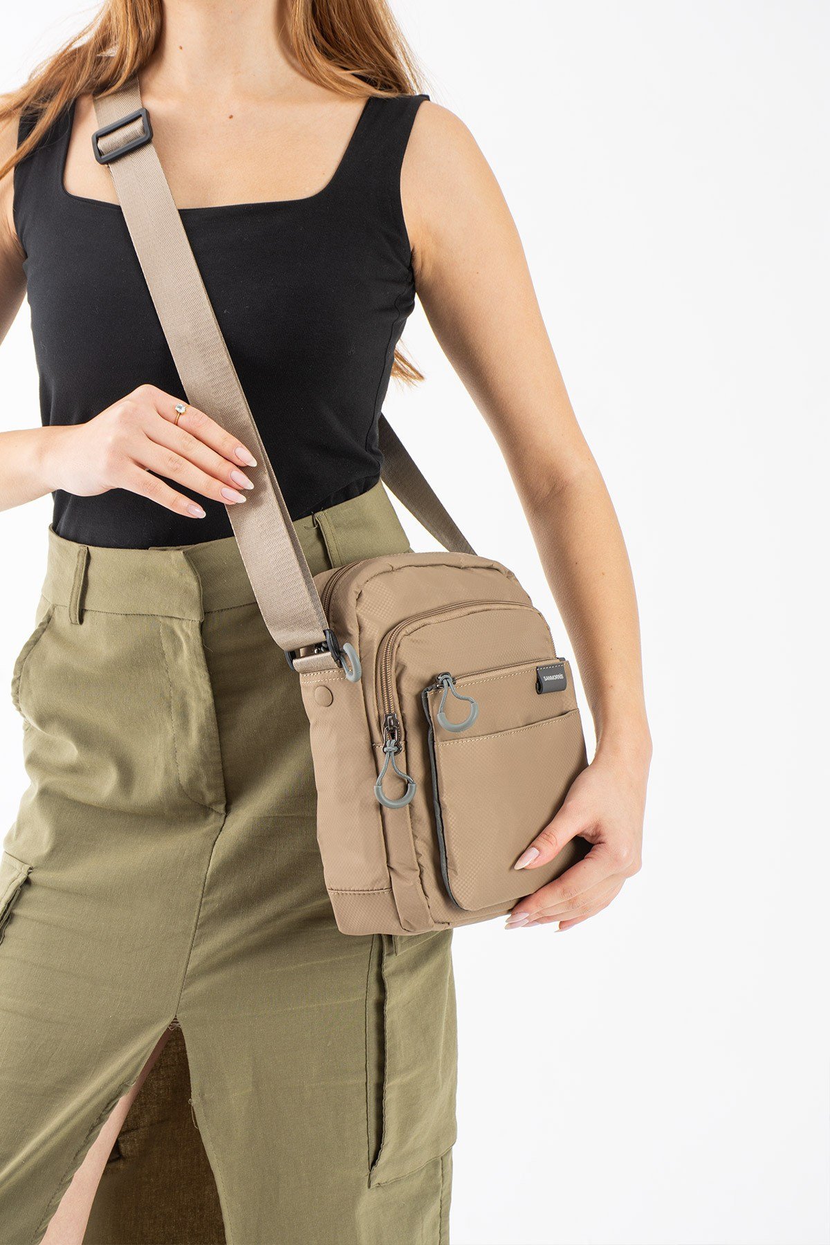 Unisex Çok Bölmeli Fonksiyonel Omuz Çantası - Günlük El Çantası