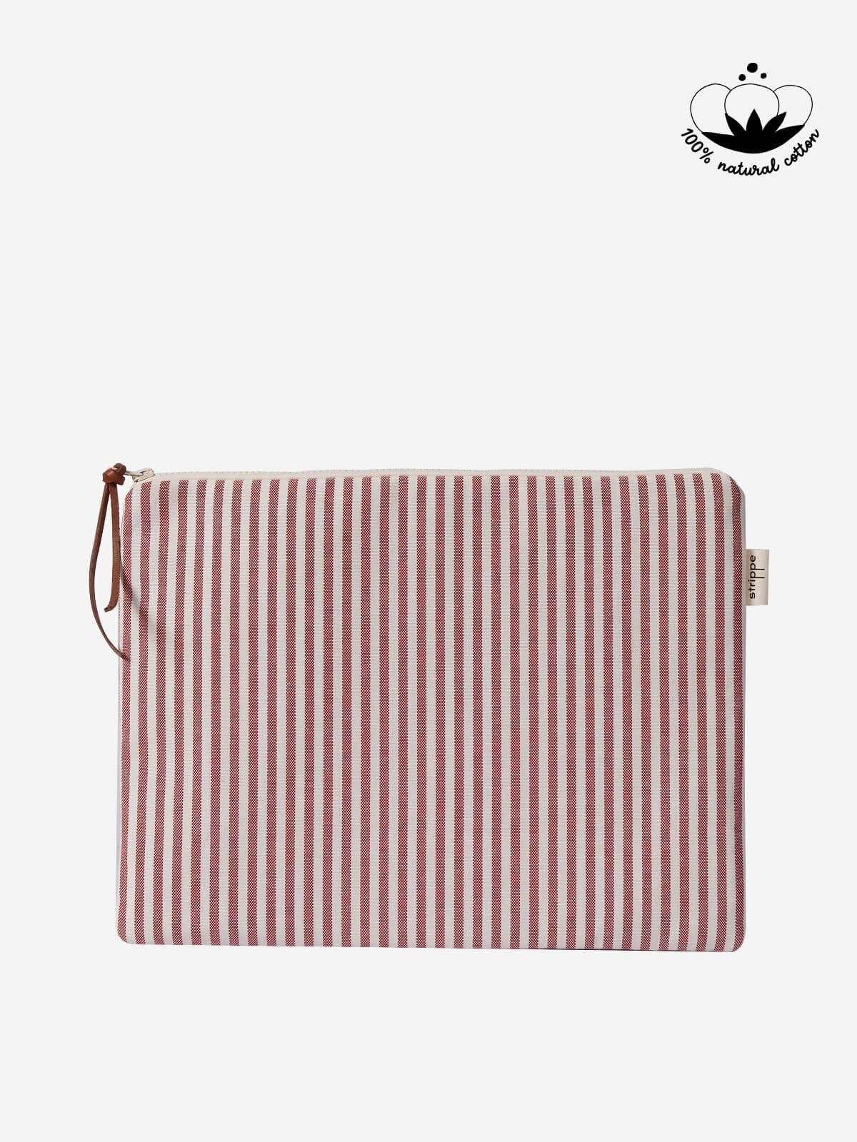LINEA -Çizgili Bordo Laptop - Tablet Kılıfı
