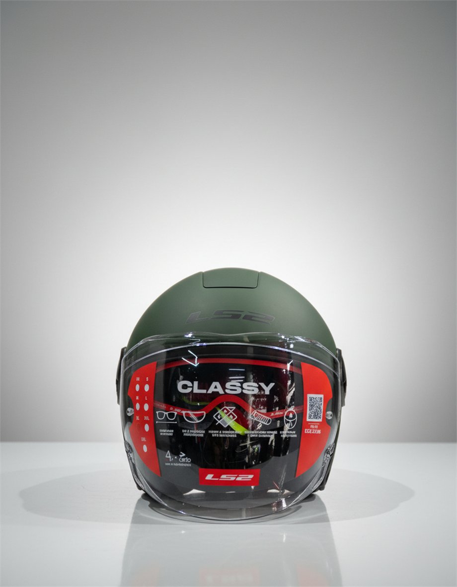 LS2 CLASSY MAT YEŞİL KASK-90508899