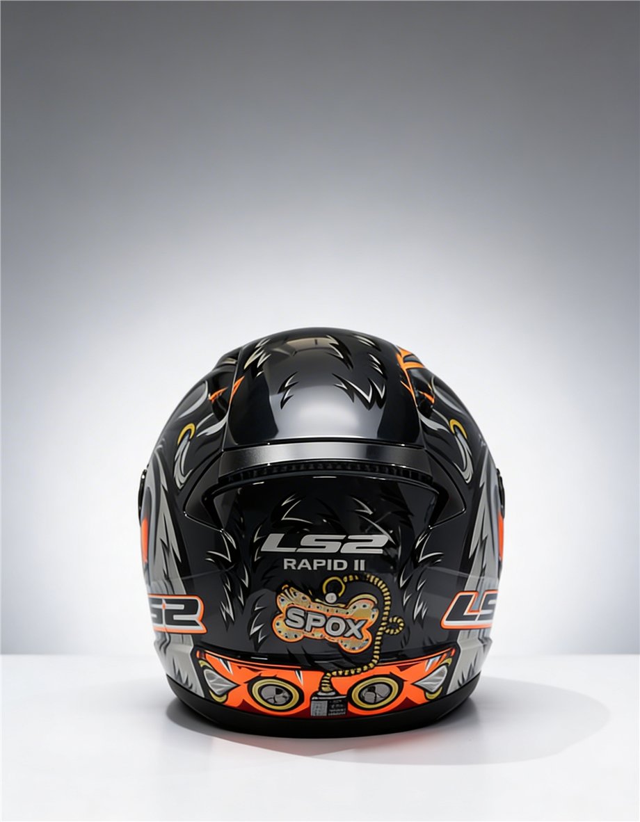 LS2 RAPID 2 SPOX GRİ-KIRMIZI KASK-90498794