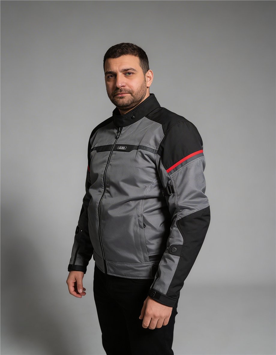 LS2 RIVA MONT SİYAH GRİ KIRMIZI-90507441