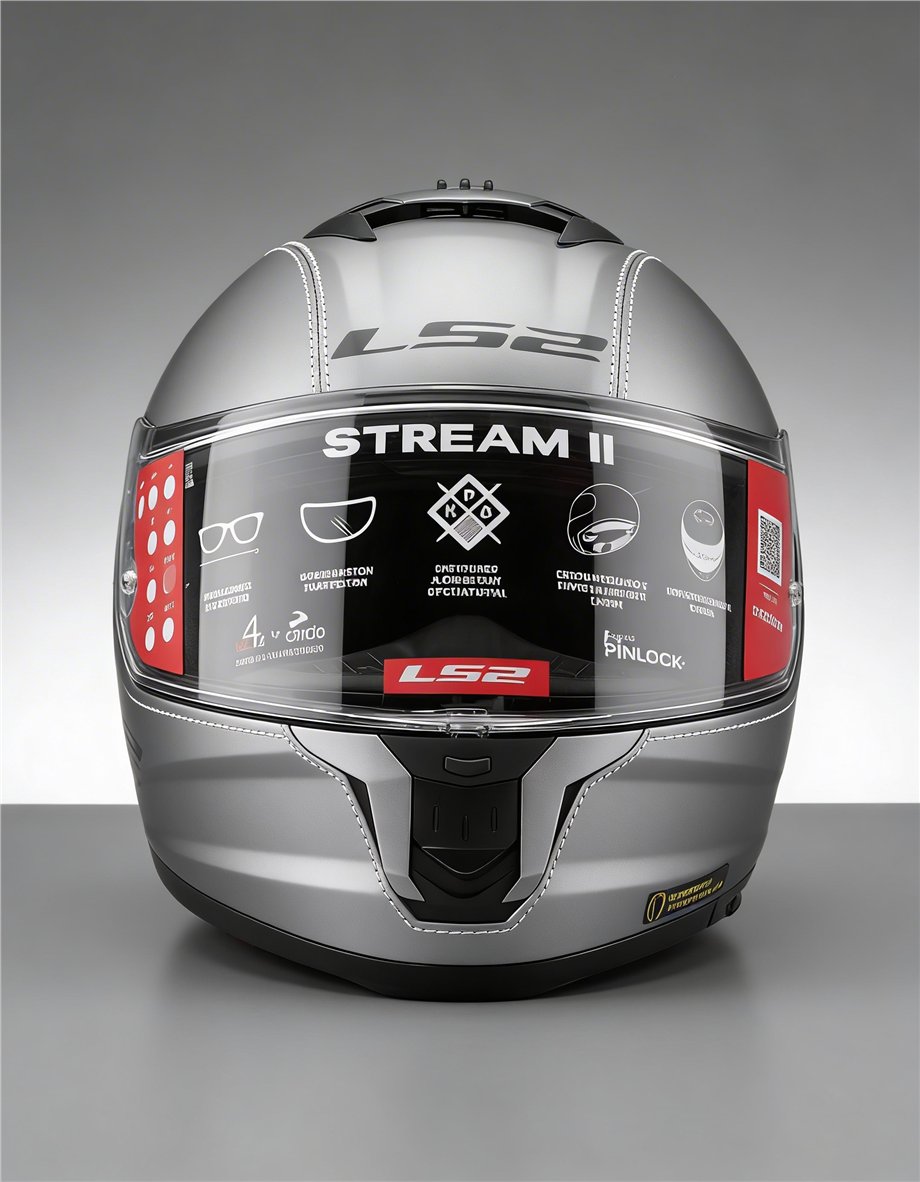 LS2 STREAM 2 MAT TITANIUM KASK-90504471