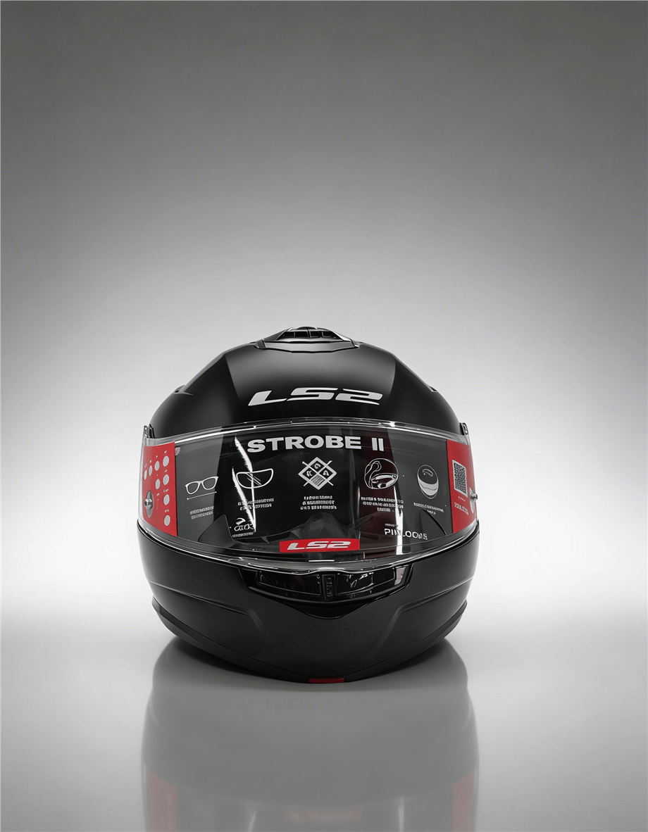 LS2 STROBE 2 SİYAH KASK-90503204