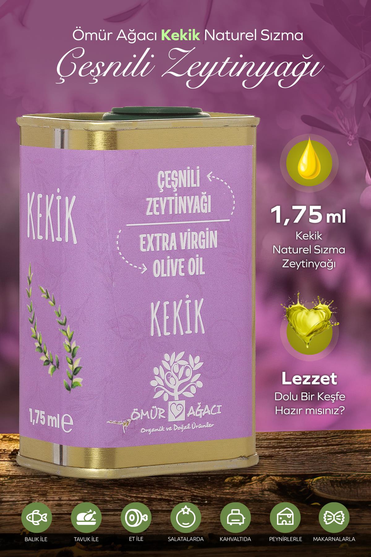 Soğuk Sıkım Kekik Naturel Sızma Çeşnili 175 ml. Teneke Zeytinyağı