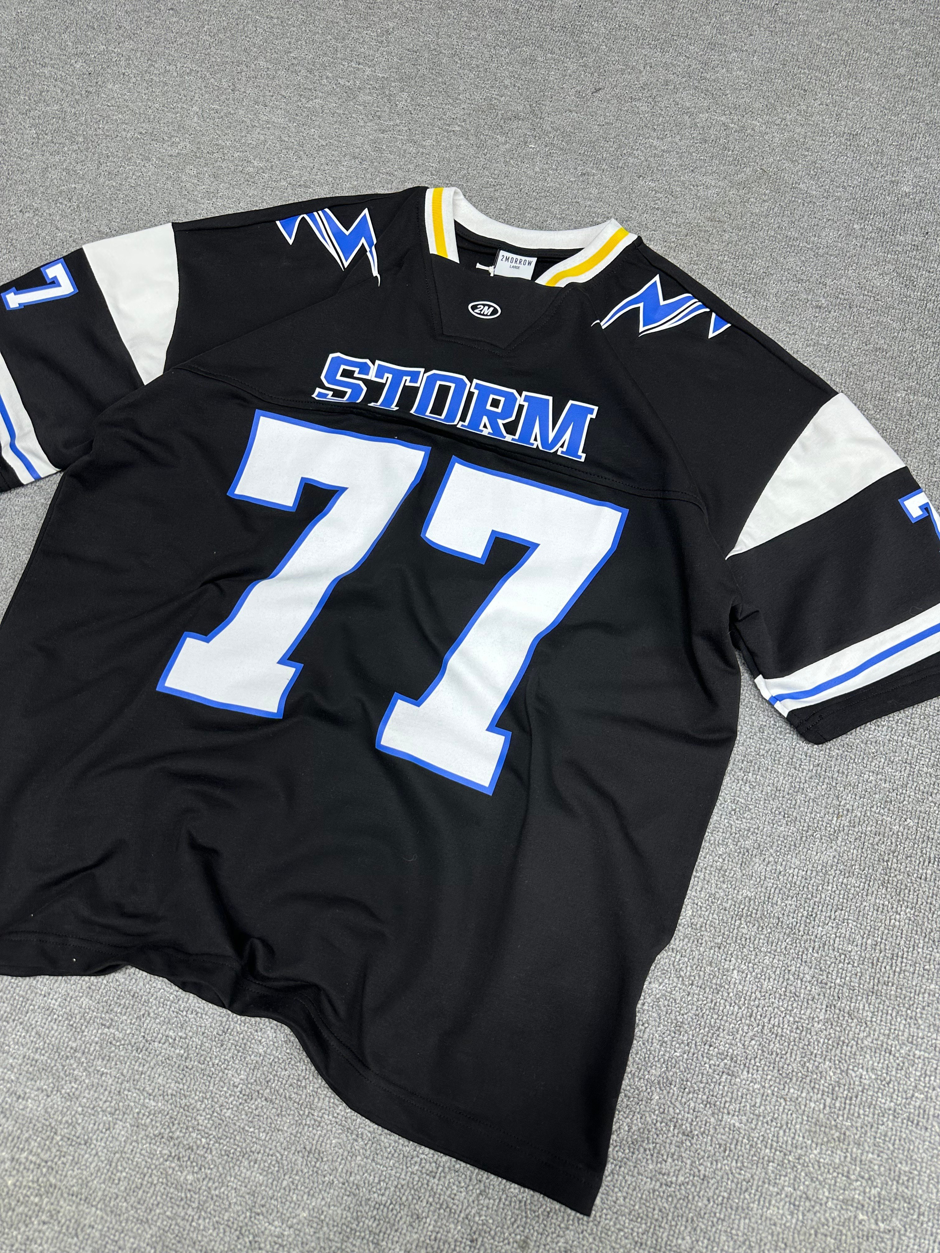 77 Baskı Detaylı Oversize T-shirt Siyah