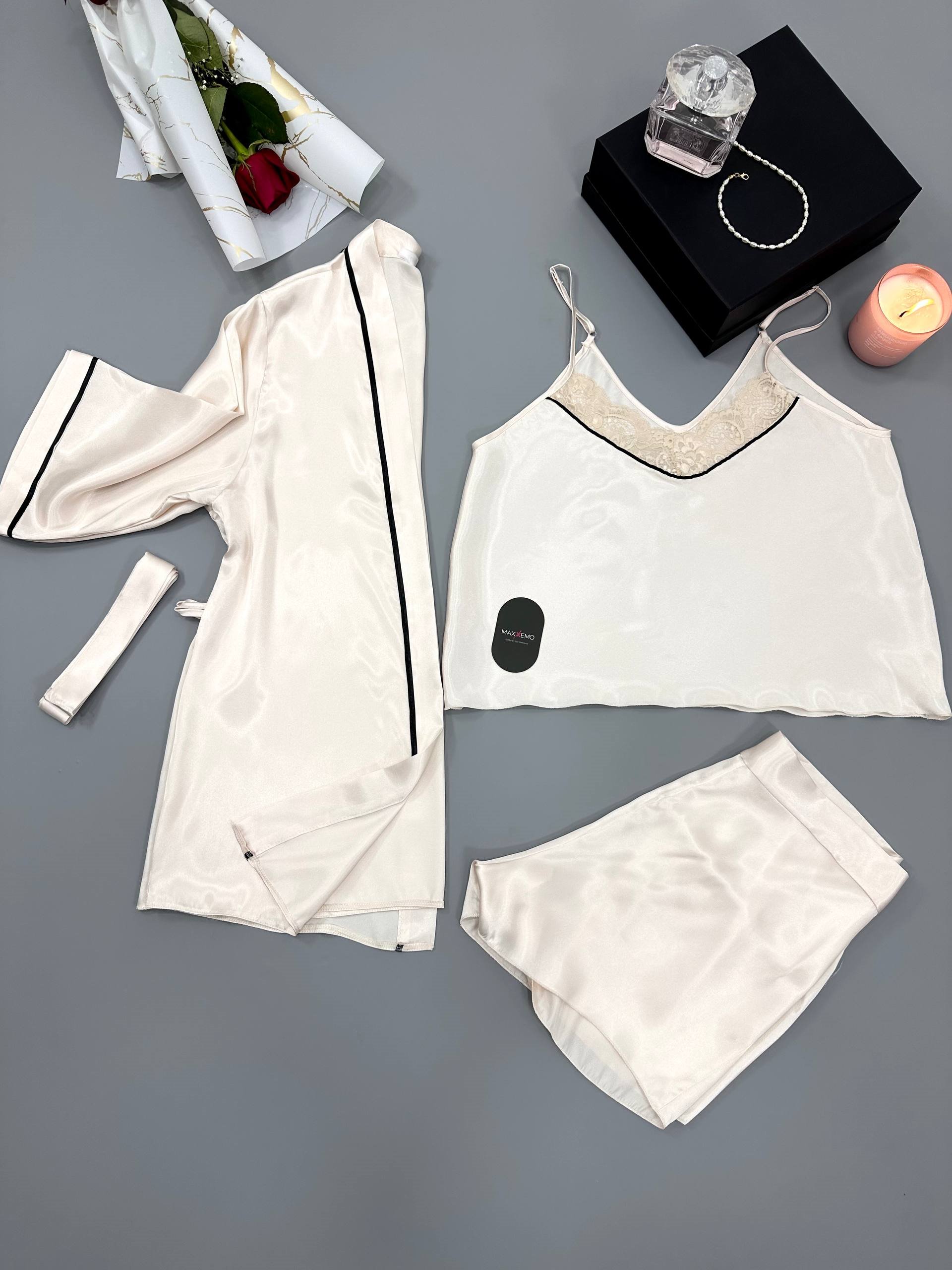 Alara 4'lü Saten Set