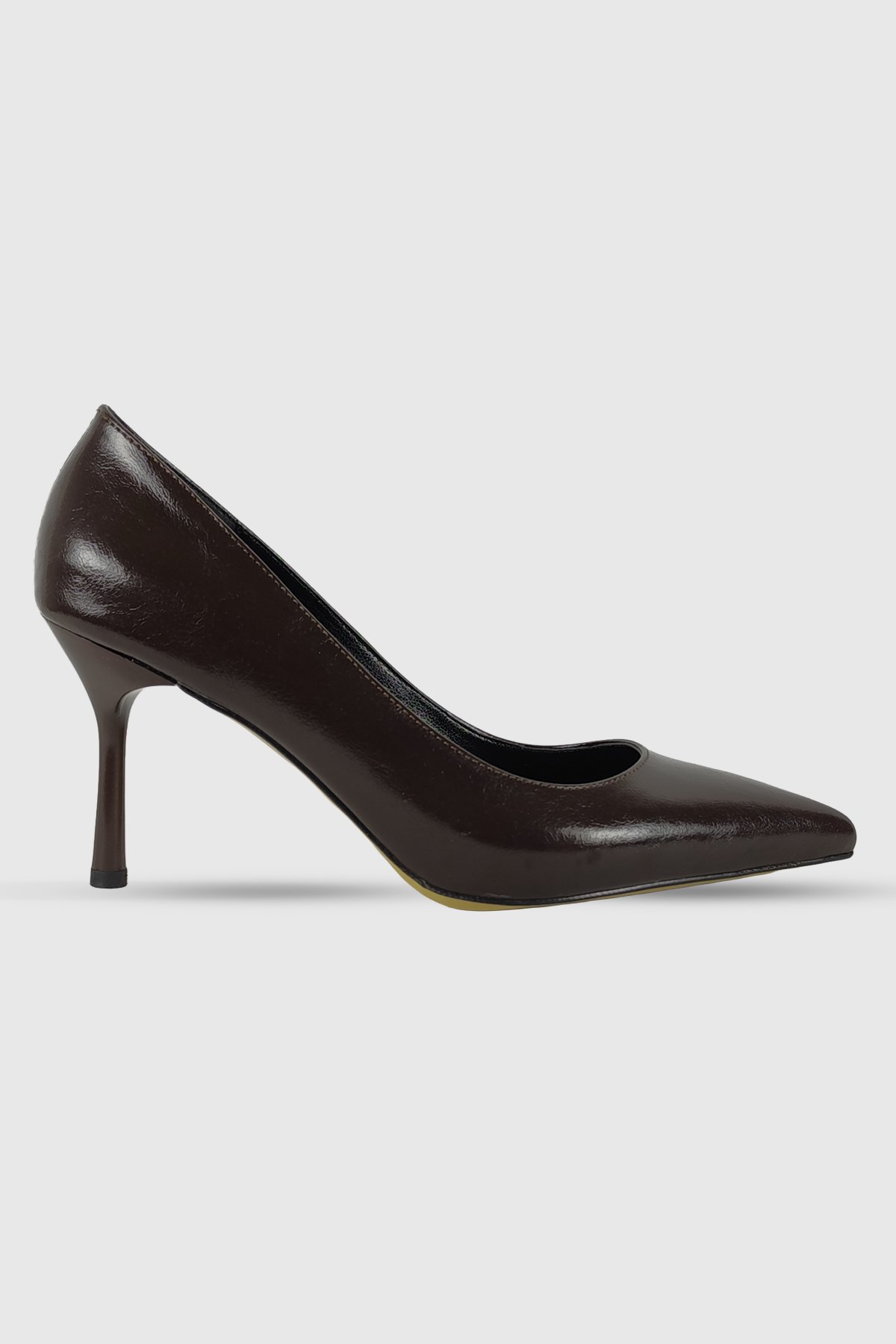 Queen Kahve Rustik Kadın Sivri Burun Stiletto