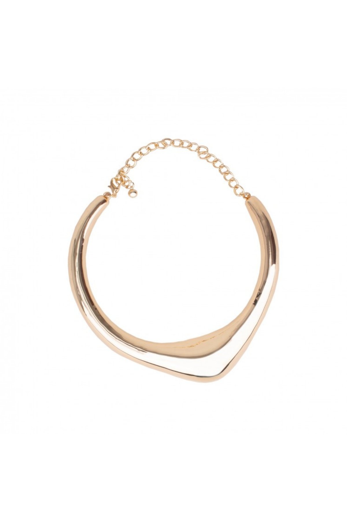 Altın Renk Asimetrik Modern Tasarım Kadın Choker Kolye | Altın JS12451 