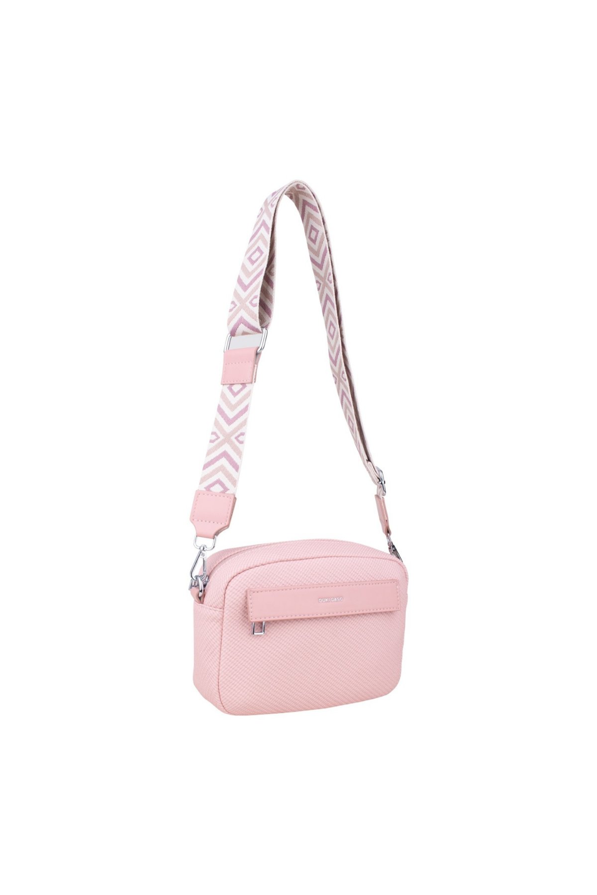 Duki Daso Pembe Dokulu Günlük Çapraz Askılı Omuz Çanta | SUMMER MT1661 PEMBE