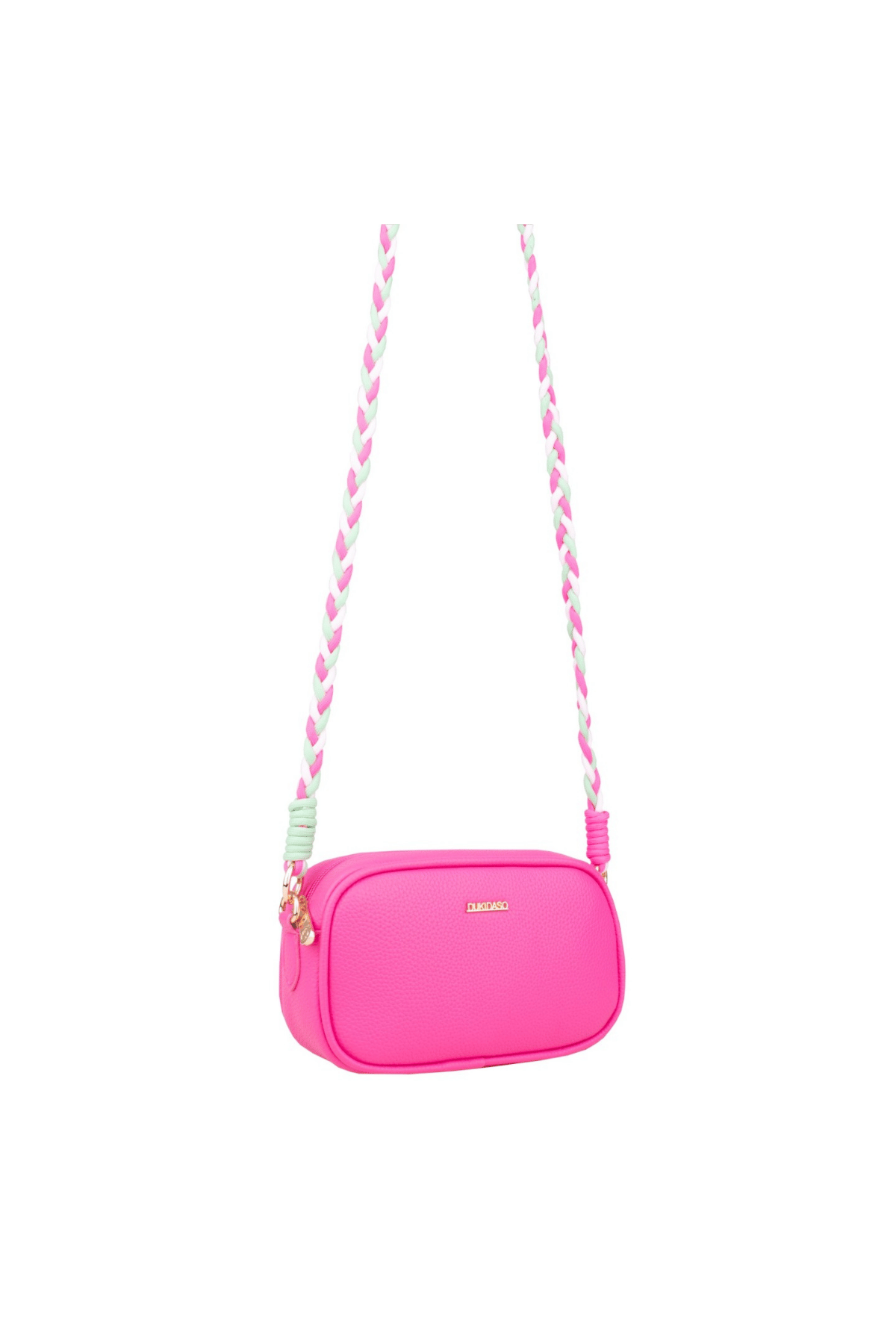 Dukidaso Kadın Pembe Örgü Askılı Mini Omuz Çantası | SUMMER MT1666 PEMBE