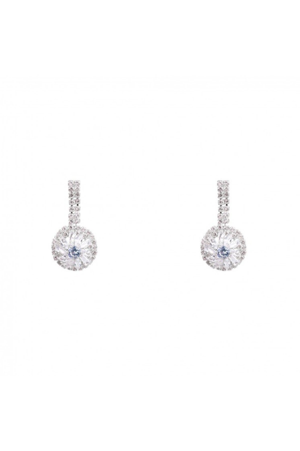 Gümüş Sallantılı Yuvarlak Küpe | Gümüş JS12366