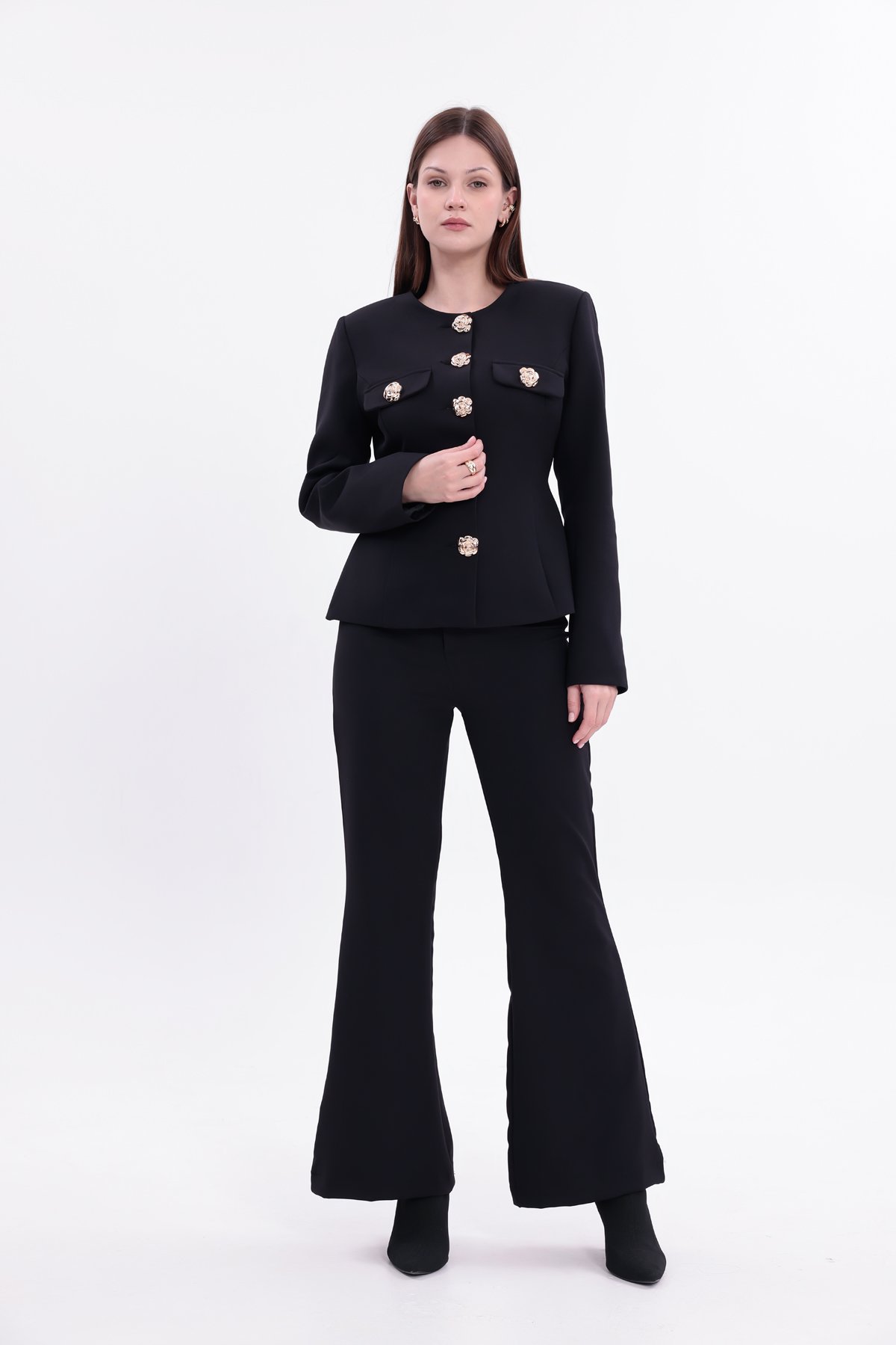 Black Straight Pants