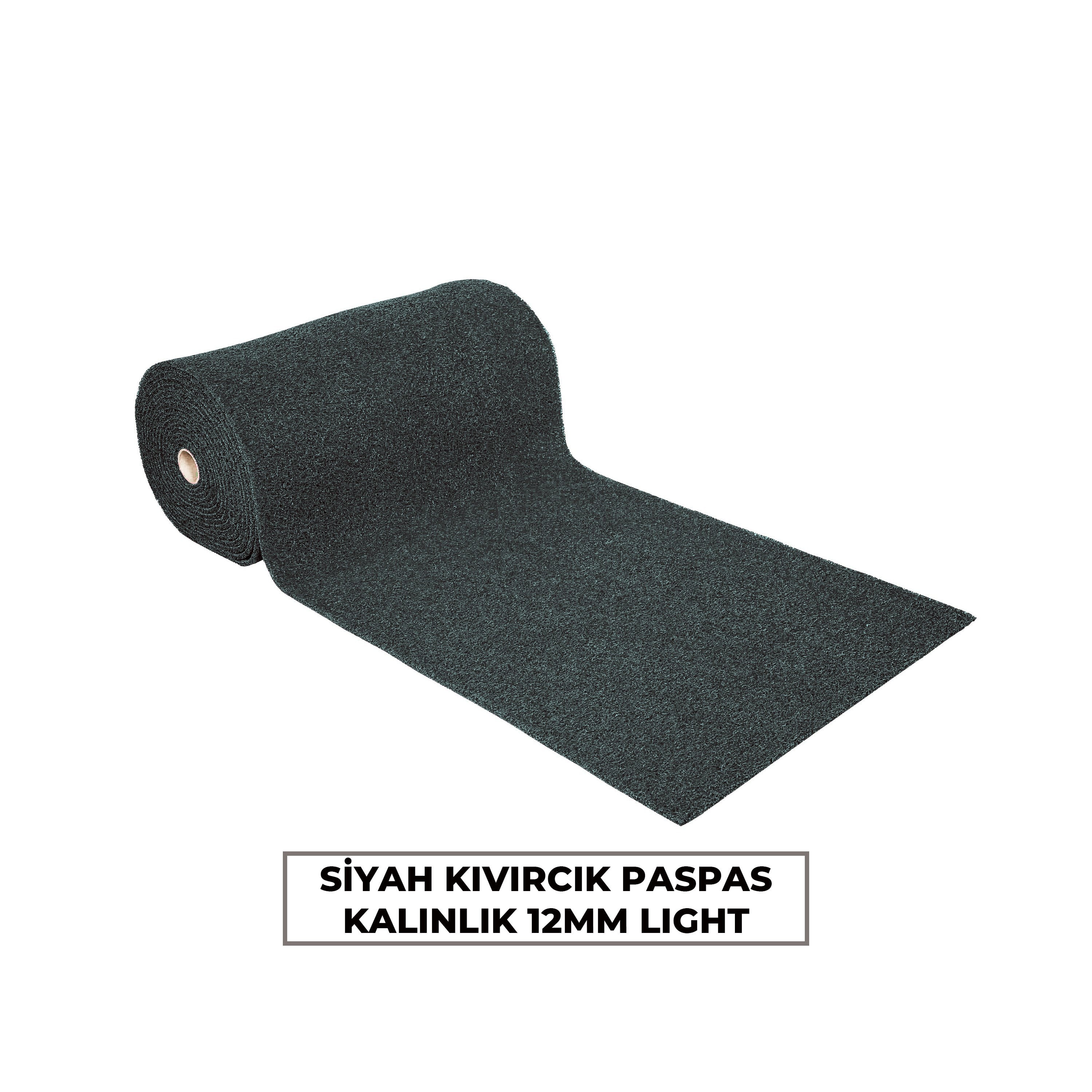 Siyah Kıvırcık Paspas 12mm Light