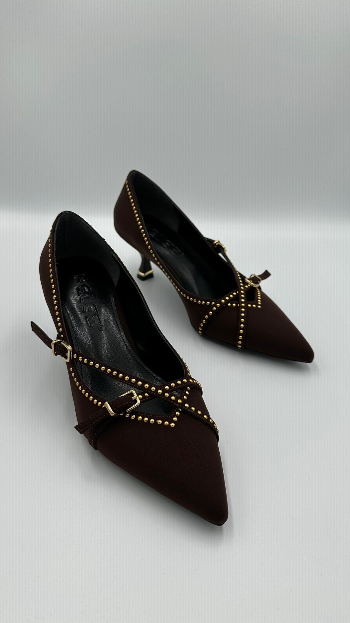 Kahve Nubuk Stiletto