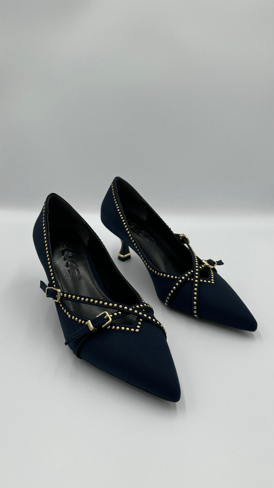 Lacivert Nubuk Stiletto