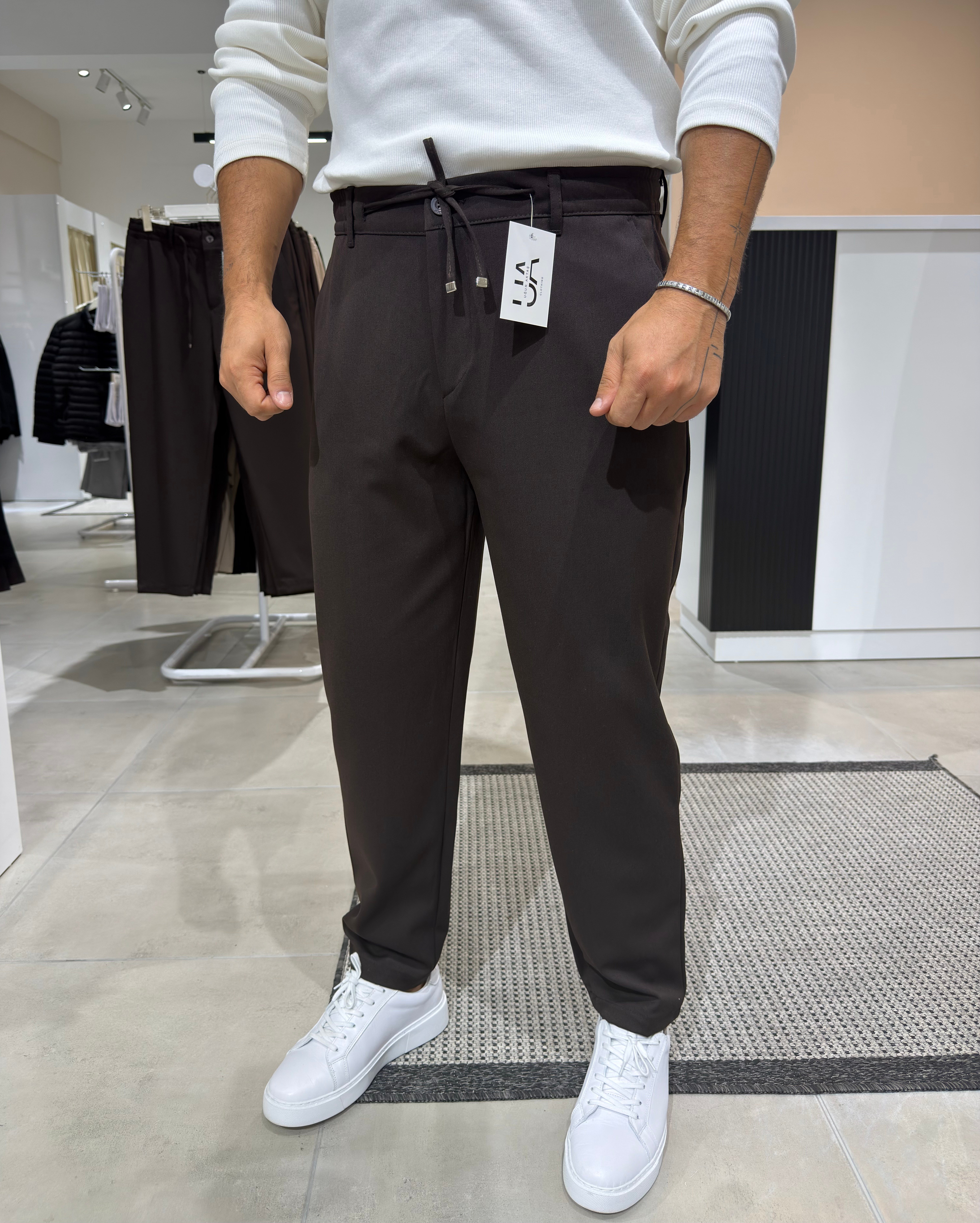 Gabardin Kumaş Boyfriend Pantolon