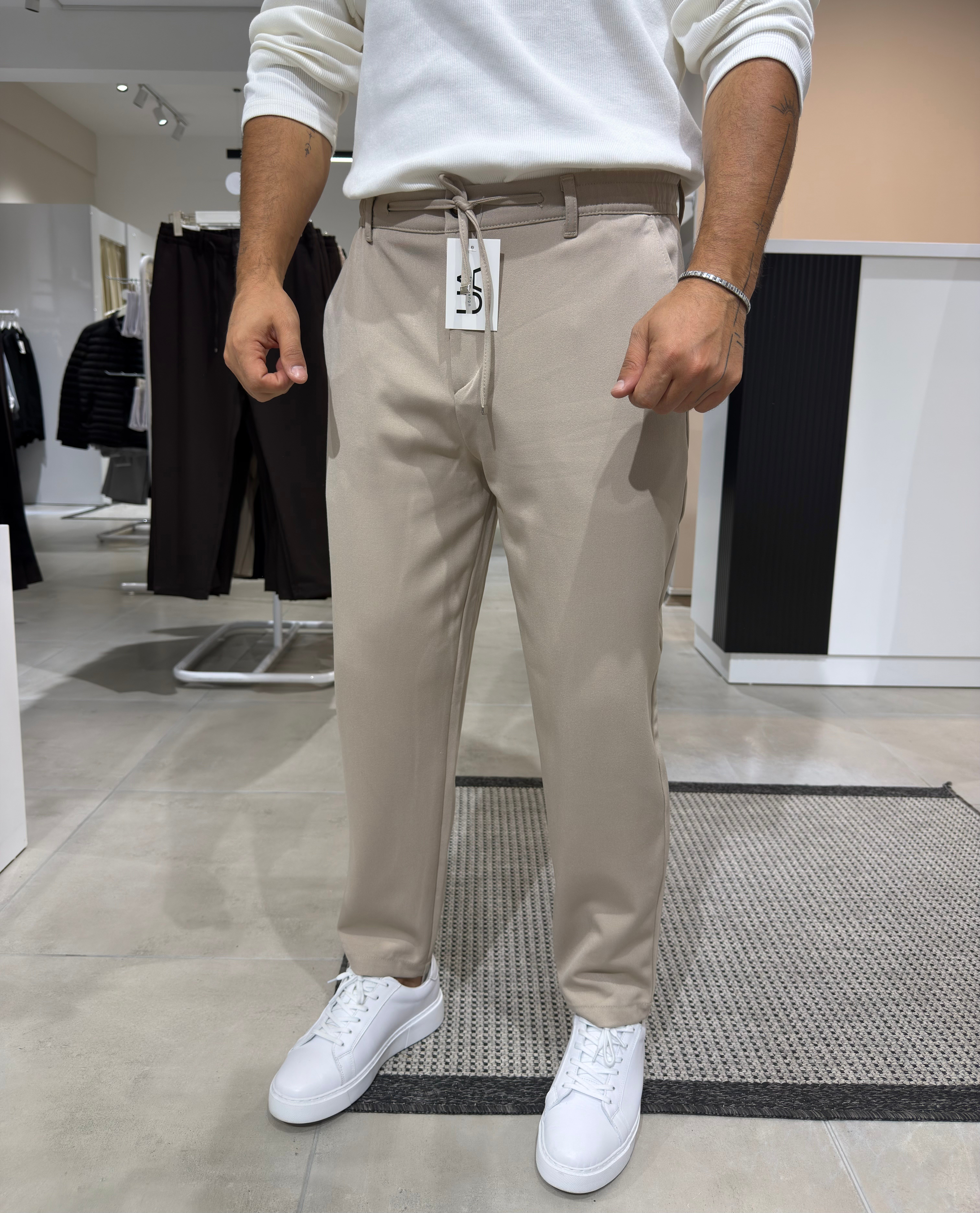 Gabardin Kumaş Boyfriend Pantolon
