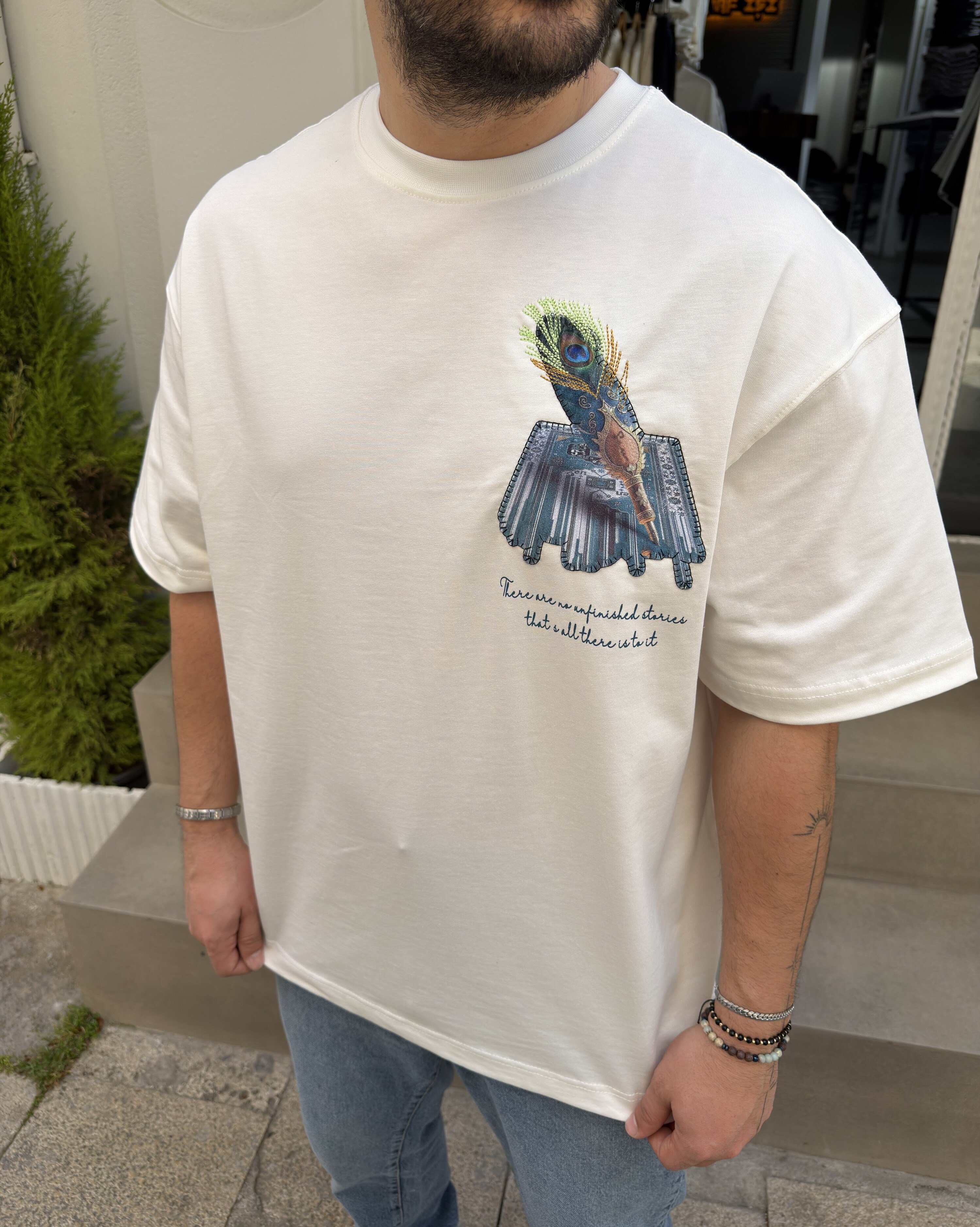 Nakışlı Oversize Tshirt