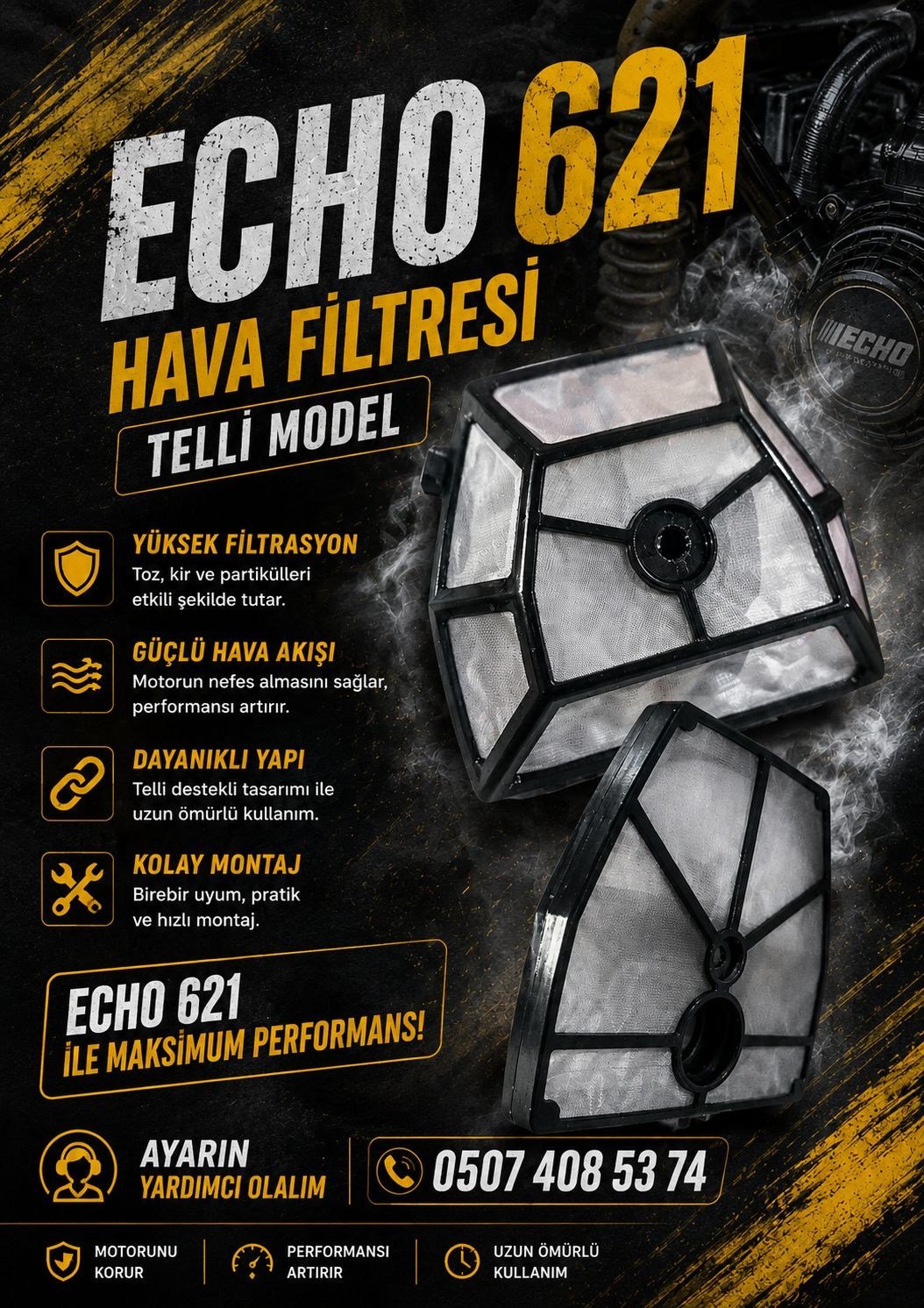 ECHO 621 HAVA FİLİTRE TELLİ