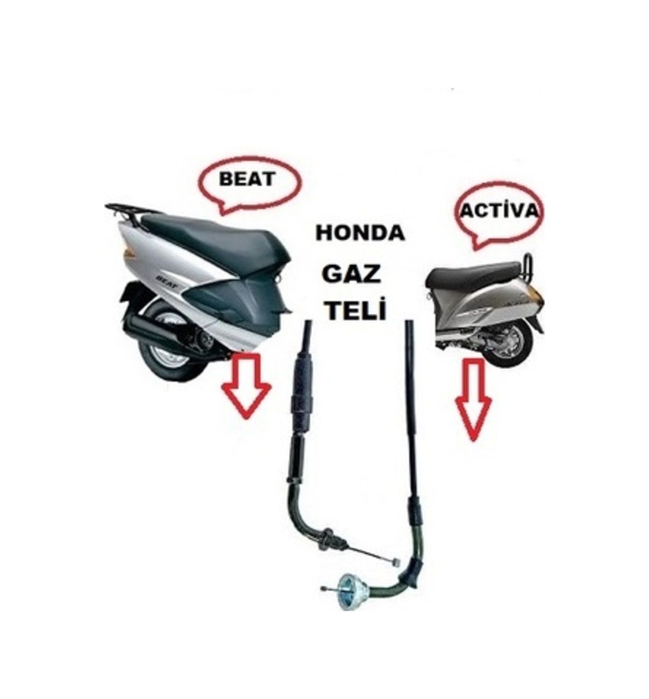 Honda Activa Ve Beat Gaz Teli