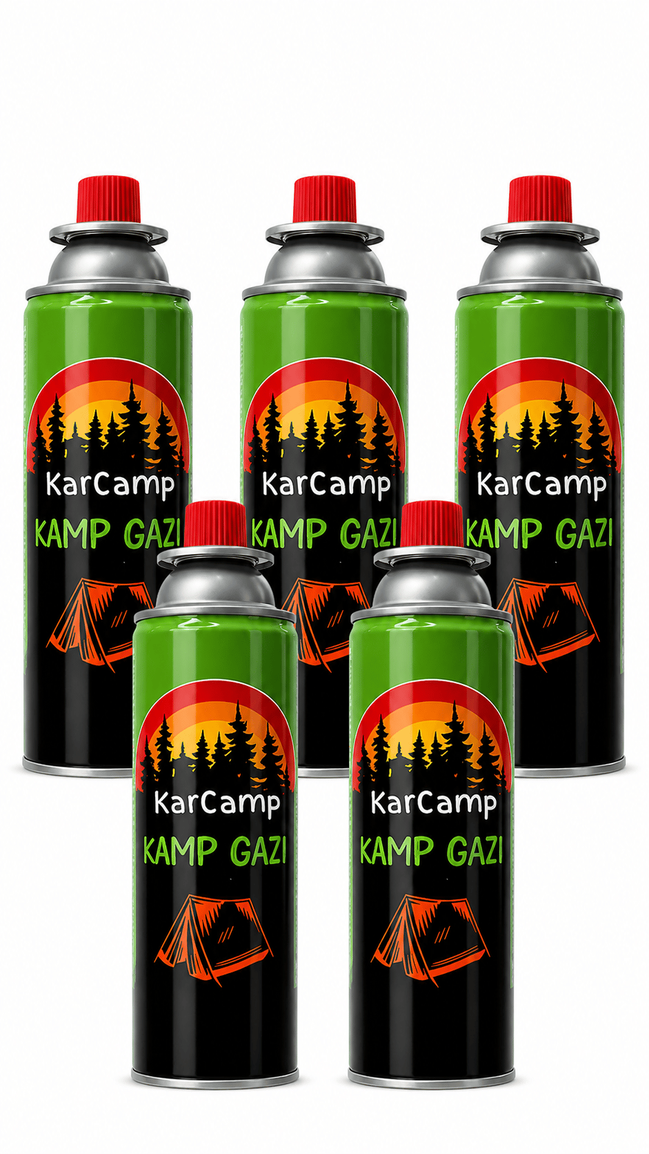 Kamp Ocağı Gaz Kartuşu Bütan Propan Gaz 5 Li Set 220 Gr - Kamp Ocakları KampAVM