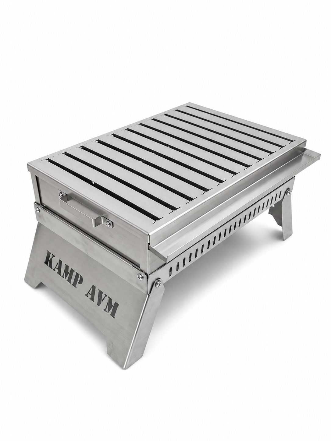 KampAVM Firepack L Katlanabilir %100 Paslanmaz Çelik Mangal (36x25 cm) - Mangal - Barbekü Ekipmanları KampAVM