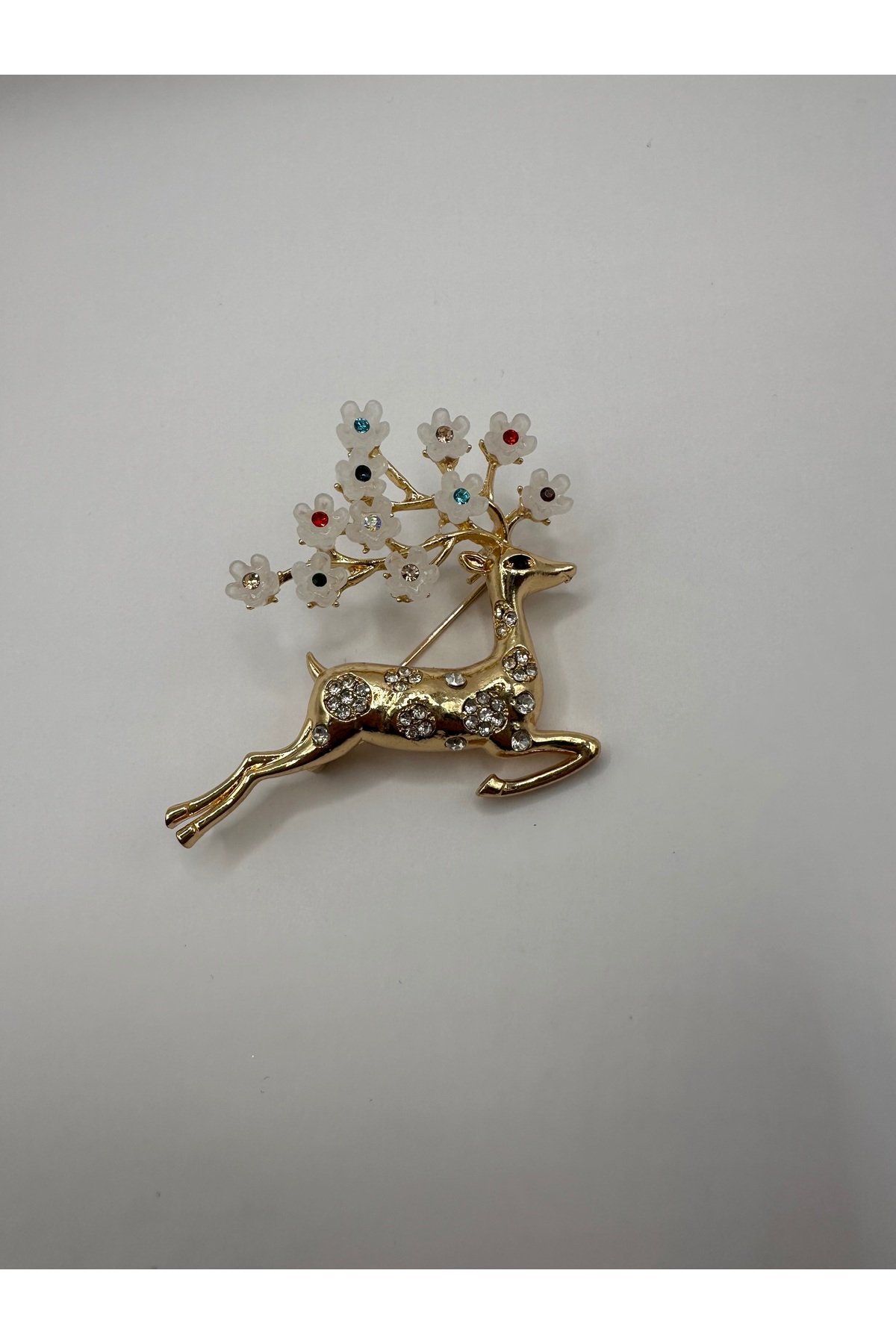Çiçekli Bambi Broş