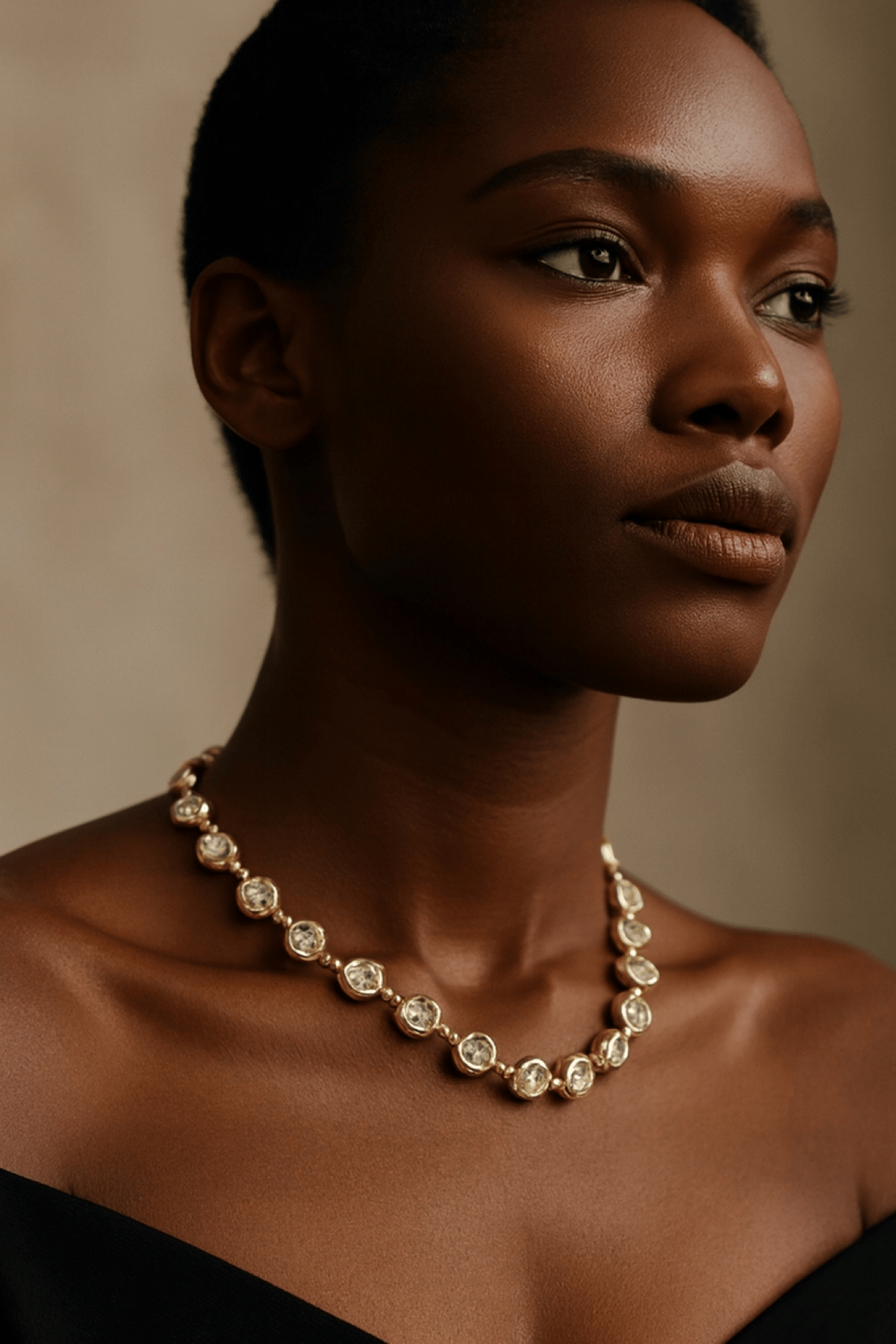Yeni yıl Taşlı Choker Kolye