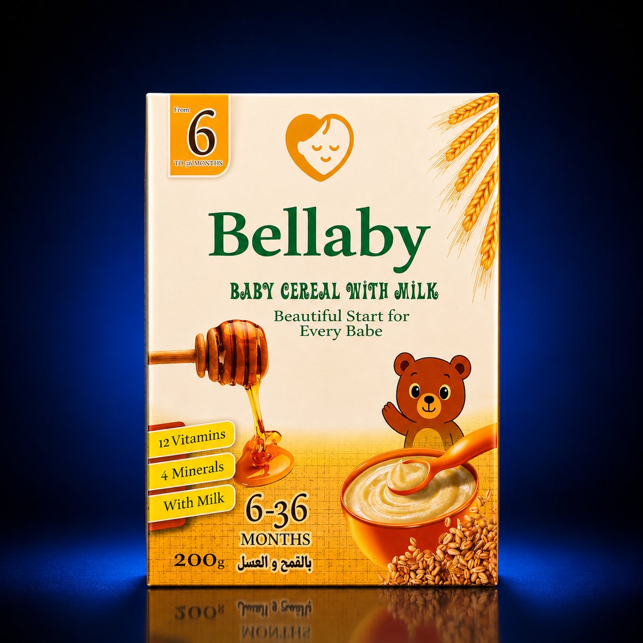 BELLABY BABY CEREAL WITH MILK 6-36 MONTH 200 GR