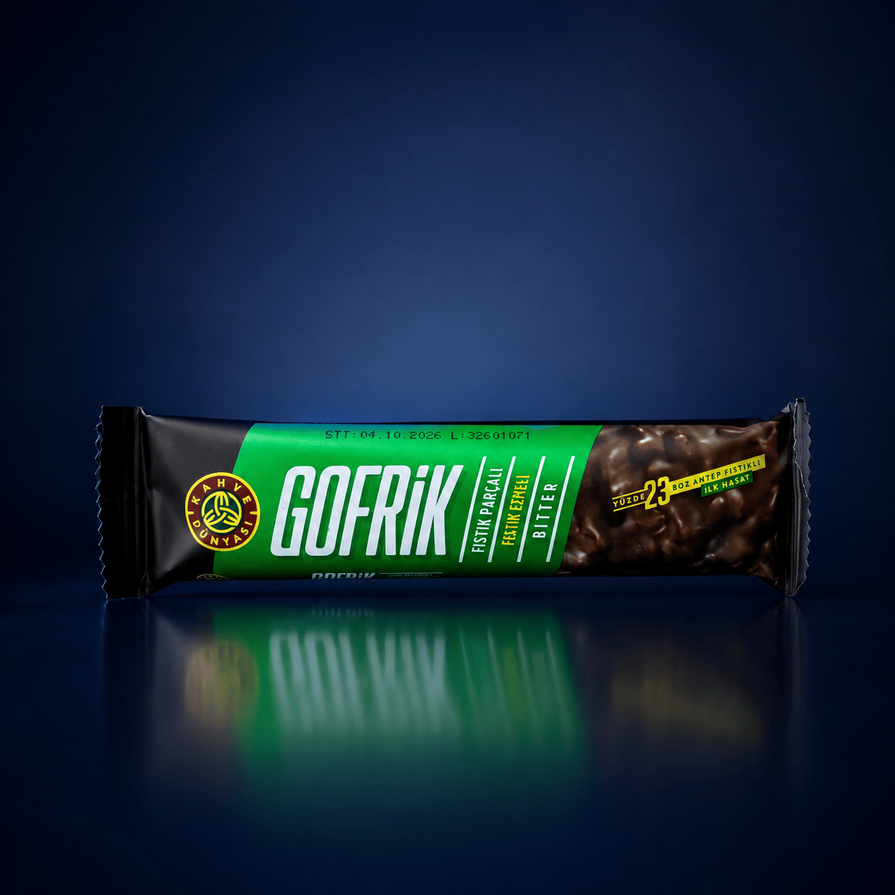 KAHVED DÜNYASI GOFRİK FISTIK EZMELİ BİTTERT 33 GR*24