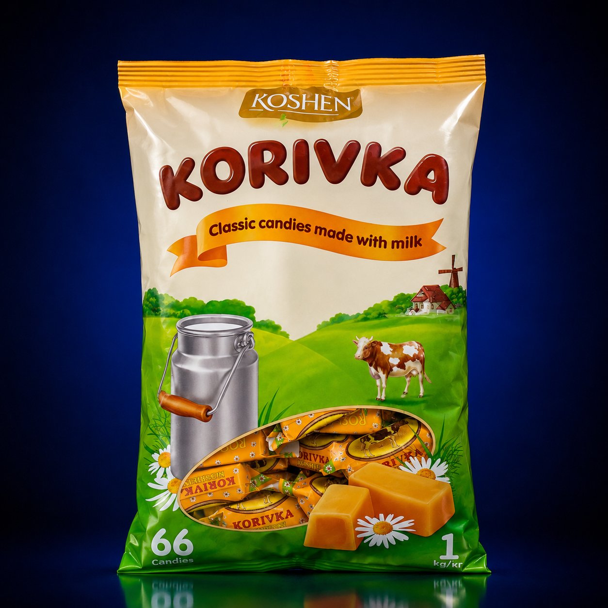 KORIVKA CLASSIC CANIES MADE WITH MILK 66 CANDIES