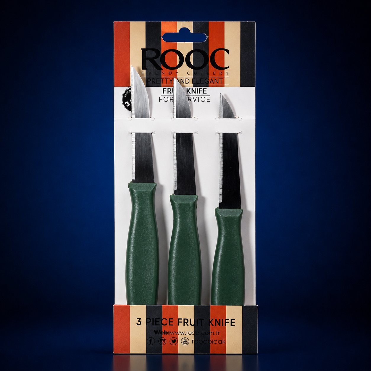 ROOC ÜÇLÜ MEYVE BIÇAĞI 16,5 CM MYV-03
