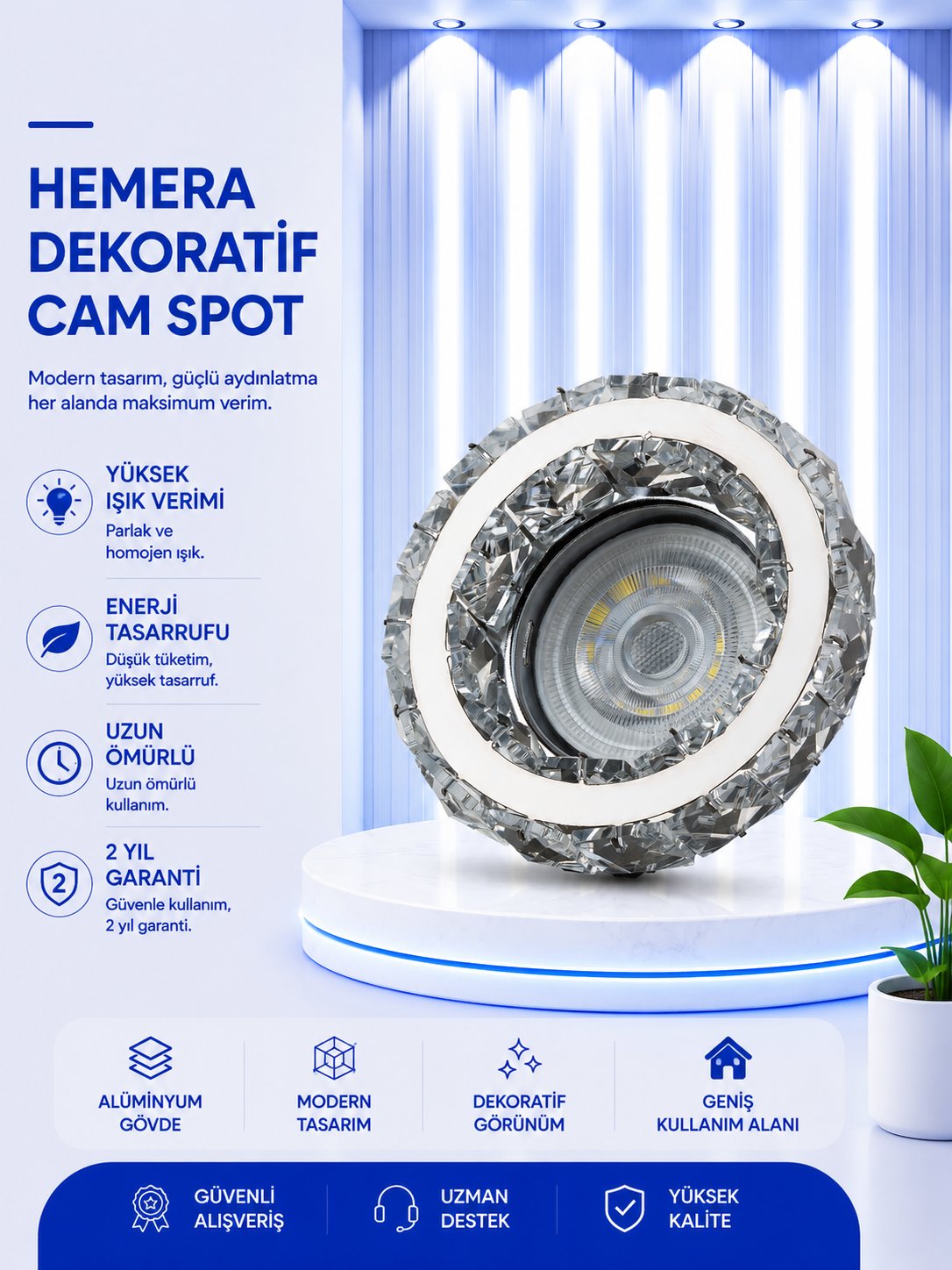 NOAS HEMERA DEKORATİF CAM SPOT