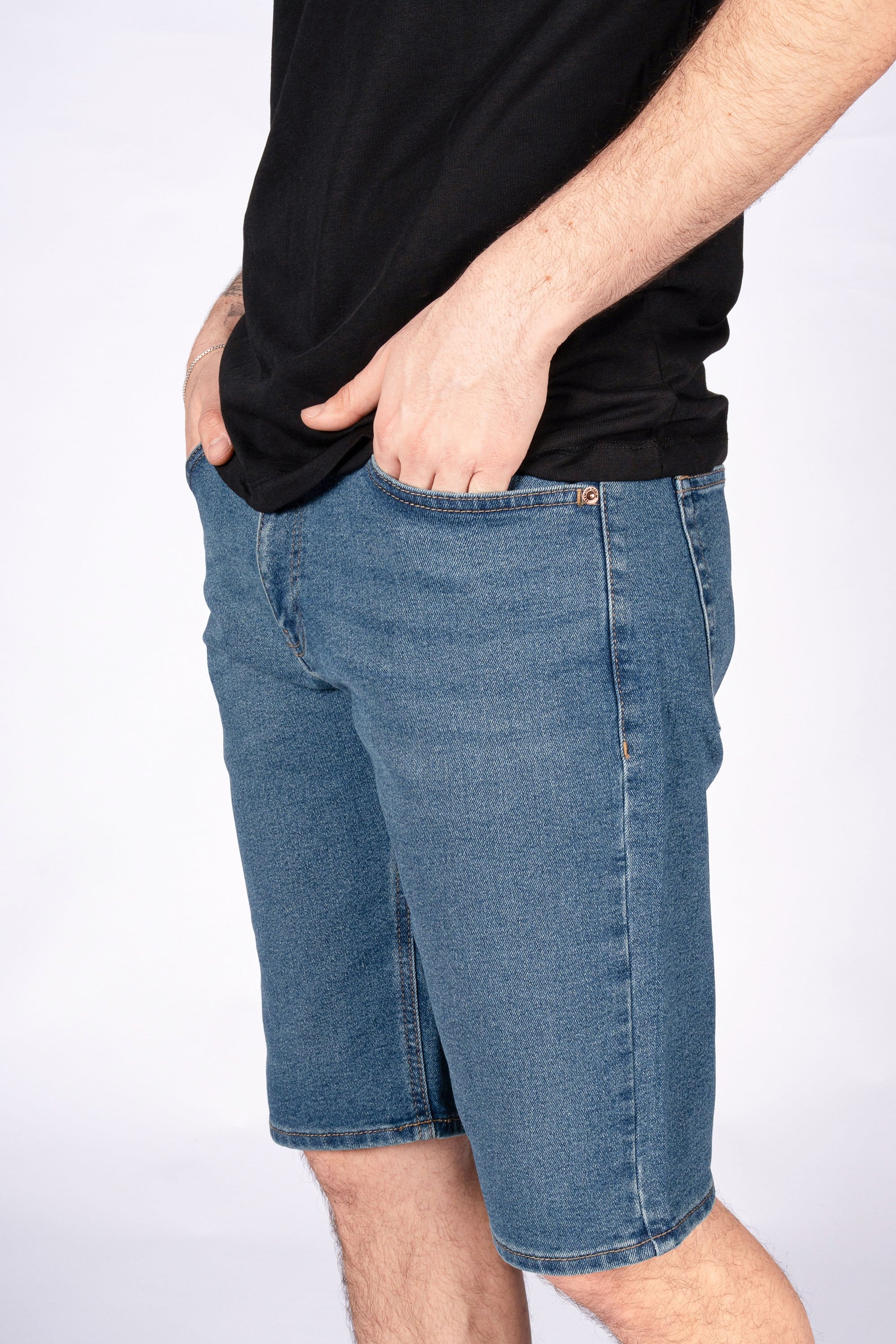 Coastal Chill Normal Kalıp Indigo Erkek Denim Şort