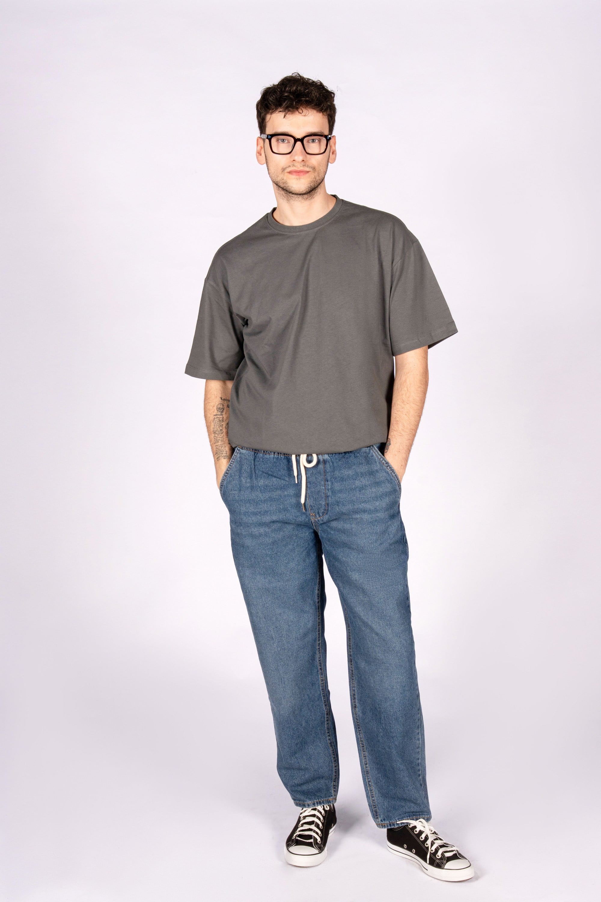 Easy Denim Jogger Kalıp Indigo Erkek Denim Pantolon