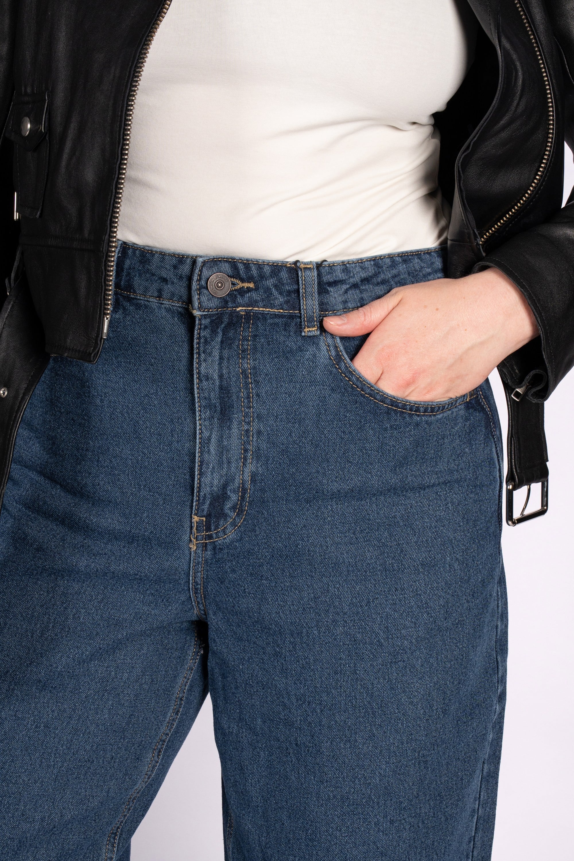 Everyday Relax Baggy Yüksek Bel Bol Kesim Indigo Erkek Jean Pantolon