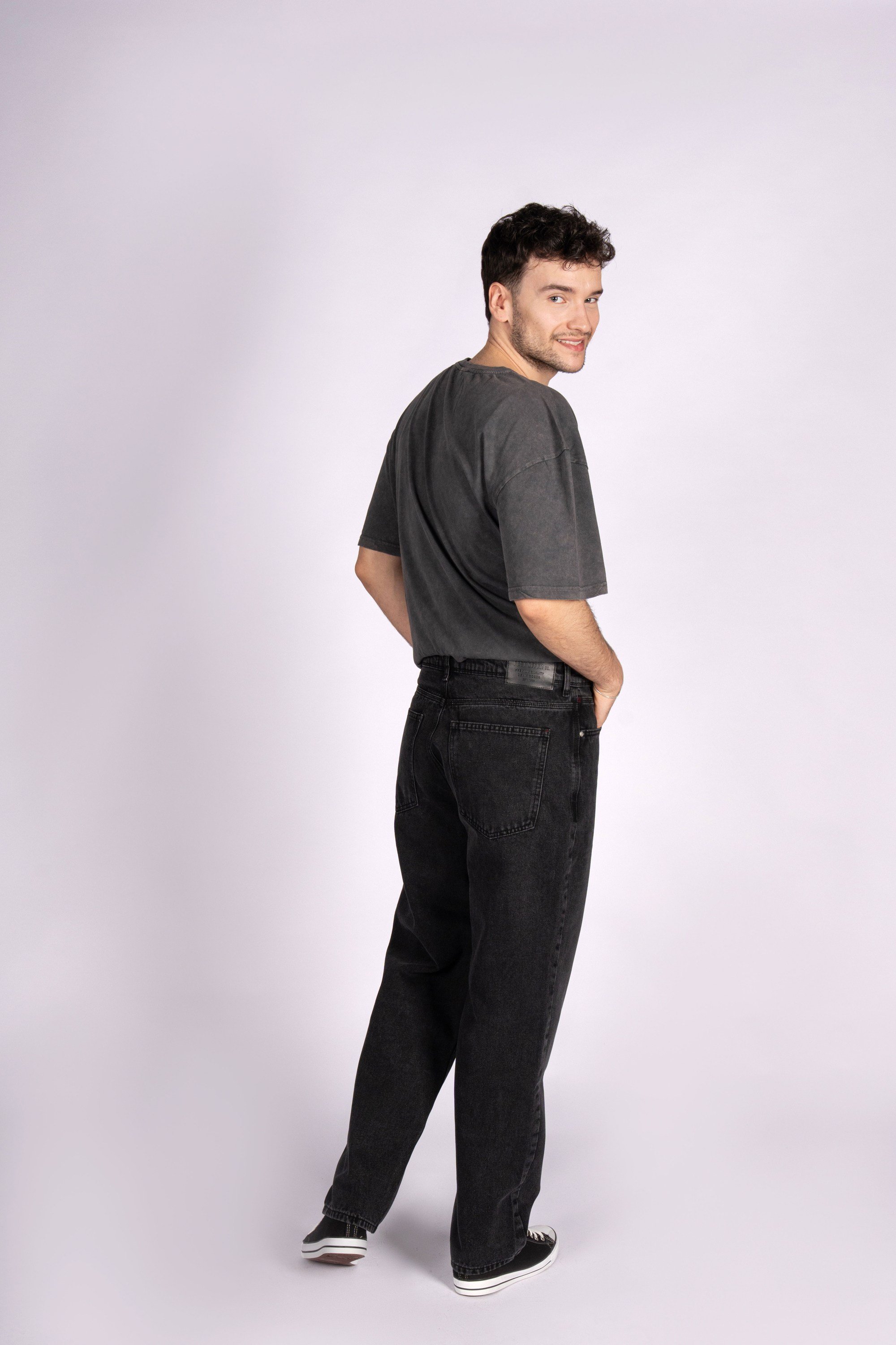 Freedom Slouch Baggy Fit Siyah Rodeo Erkek Denim Pantolon