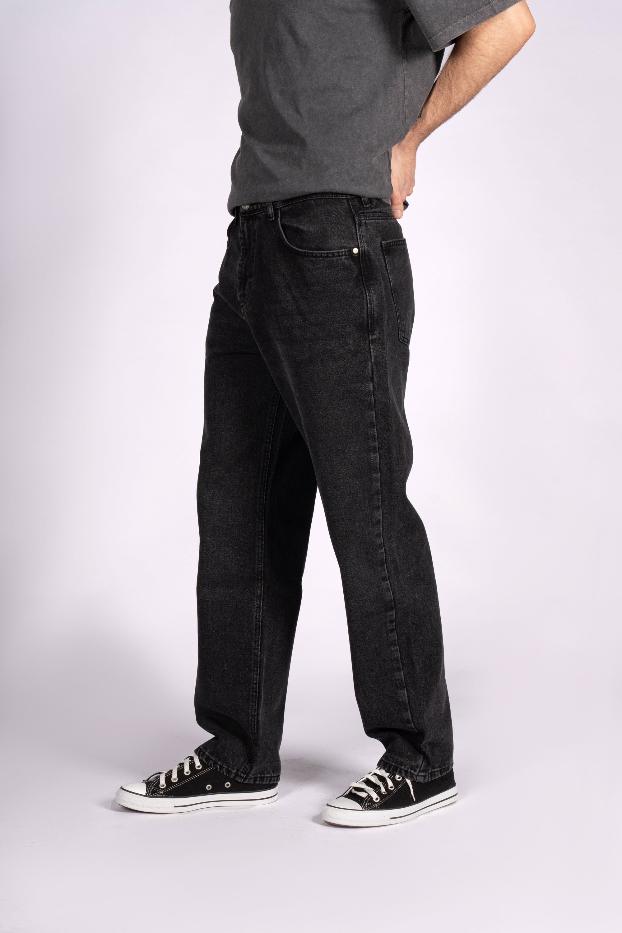 Freedom Slouch Baggy Fit Siyah Rodeo Erkek Denim Pantolon